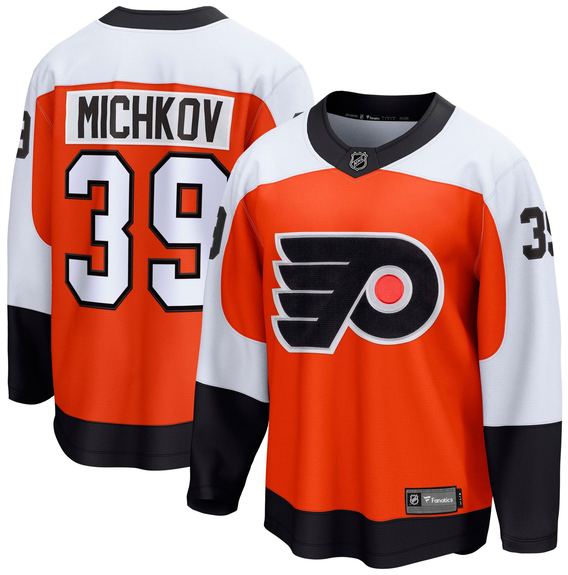 NHL Men's Philadelphia Flyers Matvei Michkov #39 2024-2025 Home Replica Jersey product image