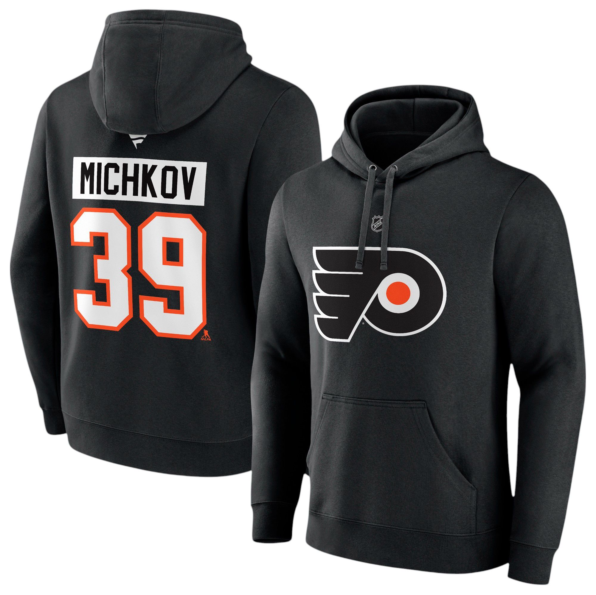 NHL Men's Philadelphia Flyers Matvei Michkov #39 Black Pullover Hoodie product image