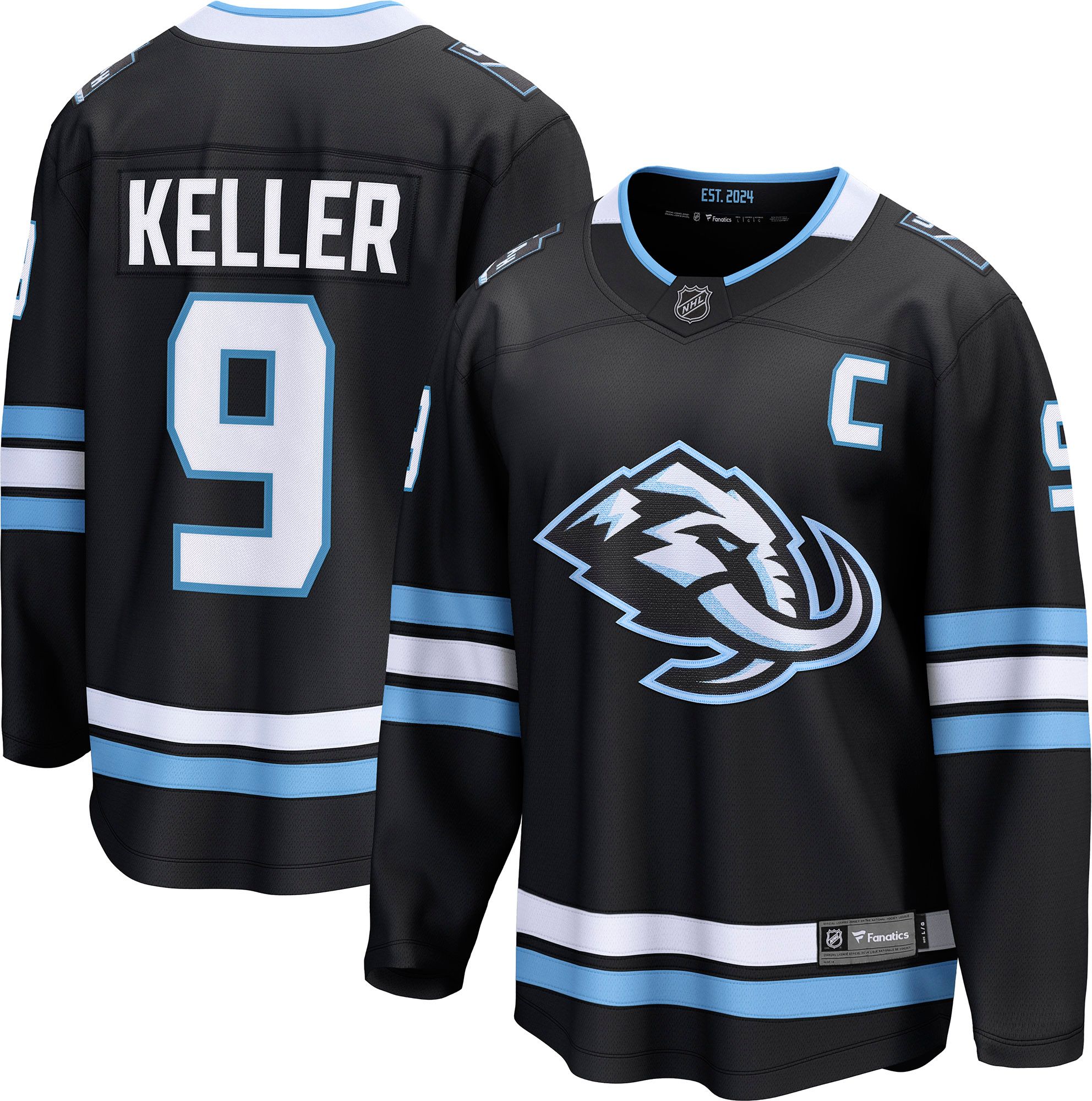 NHL Men's Utah Mammoth Clayton Keller #9 Home Black Breakaway Replica Jersey product image