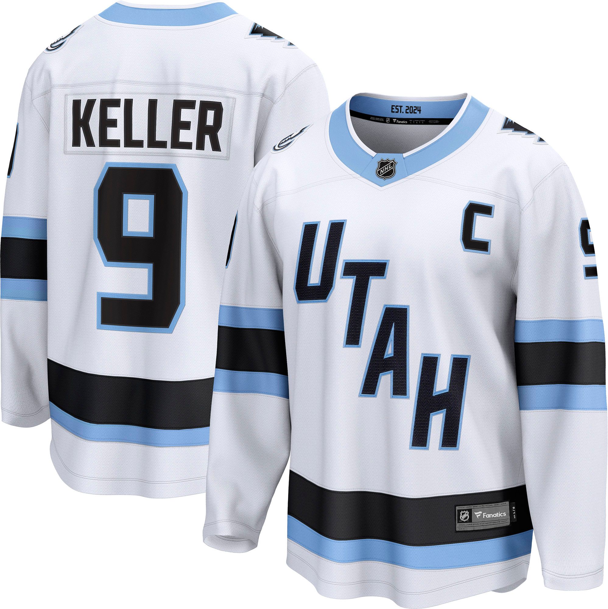 NHL Men's Utah Mammoth Clayton Keller #9 White Away Breakaway Replica Jersey product image