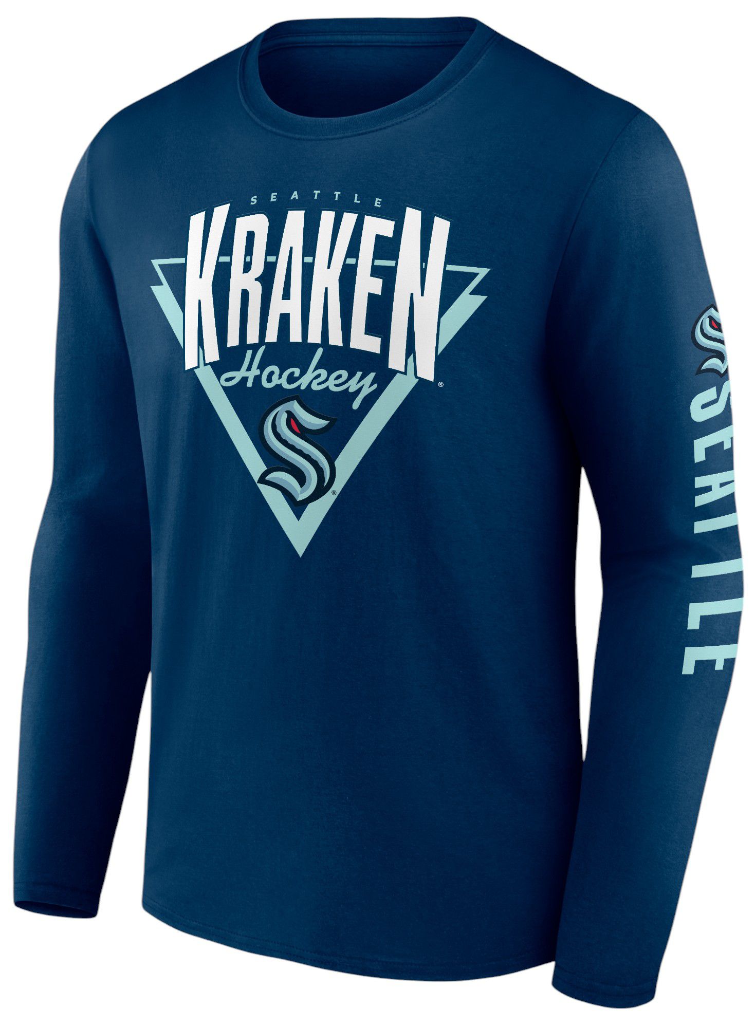 NHL Adult Seattle Kraken Headline Navy Long Sleeve Shirt product image