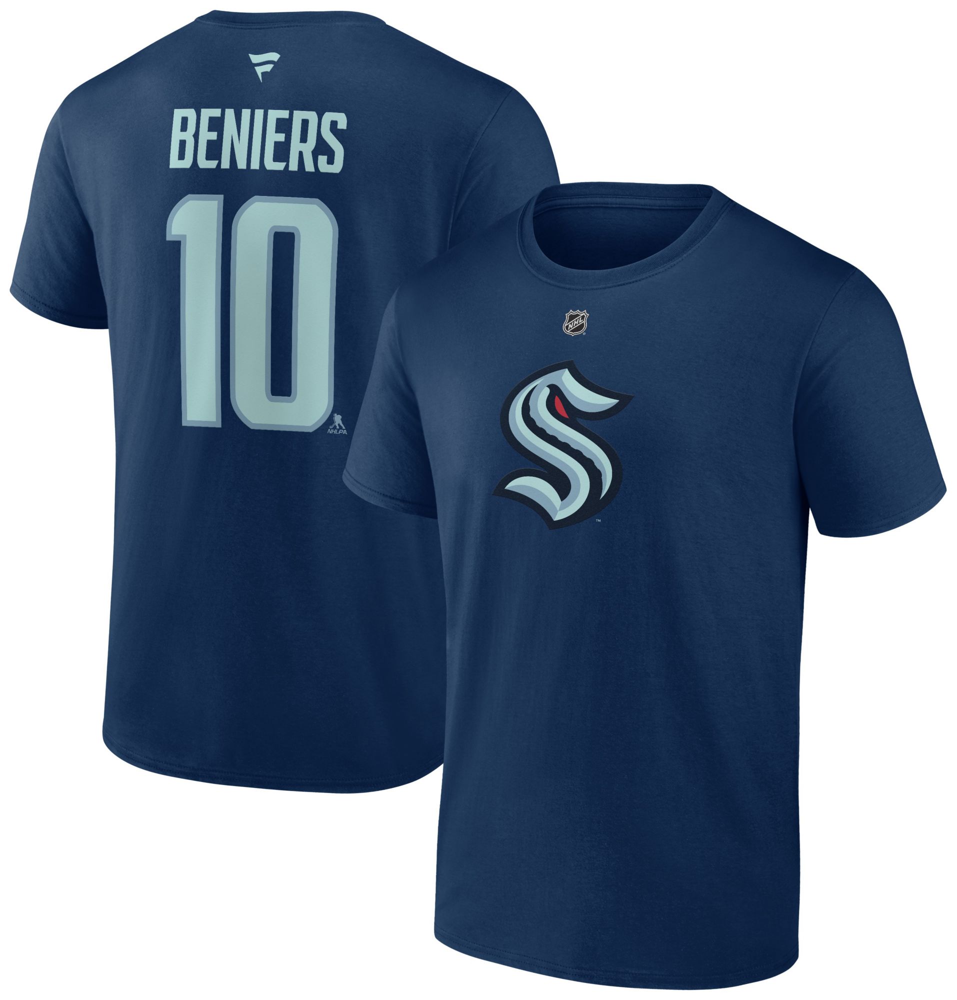 NHL Adult Seattle Kraken Matt Beniers #10 Navy T-Shirt product image