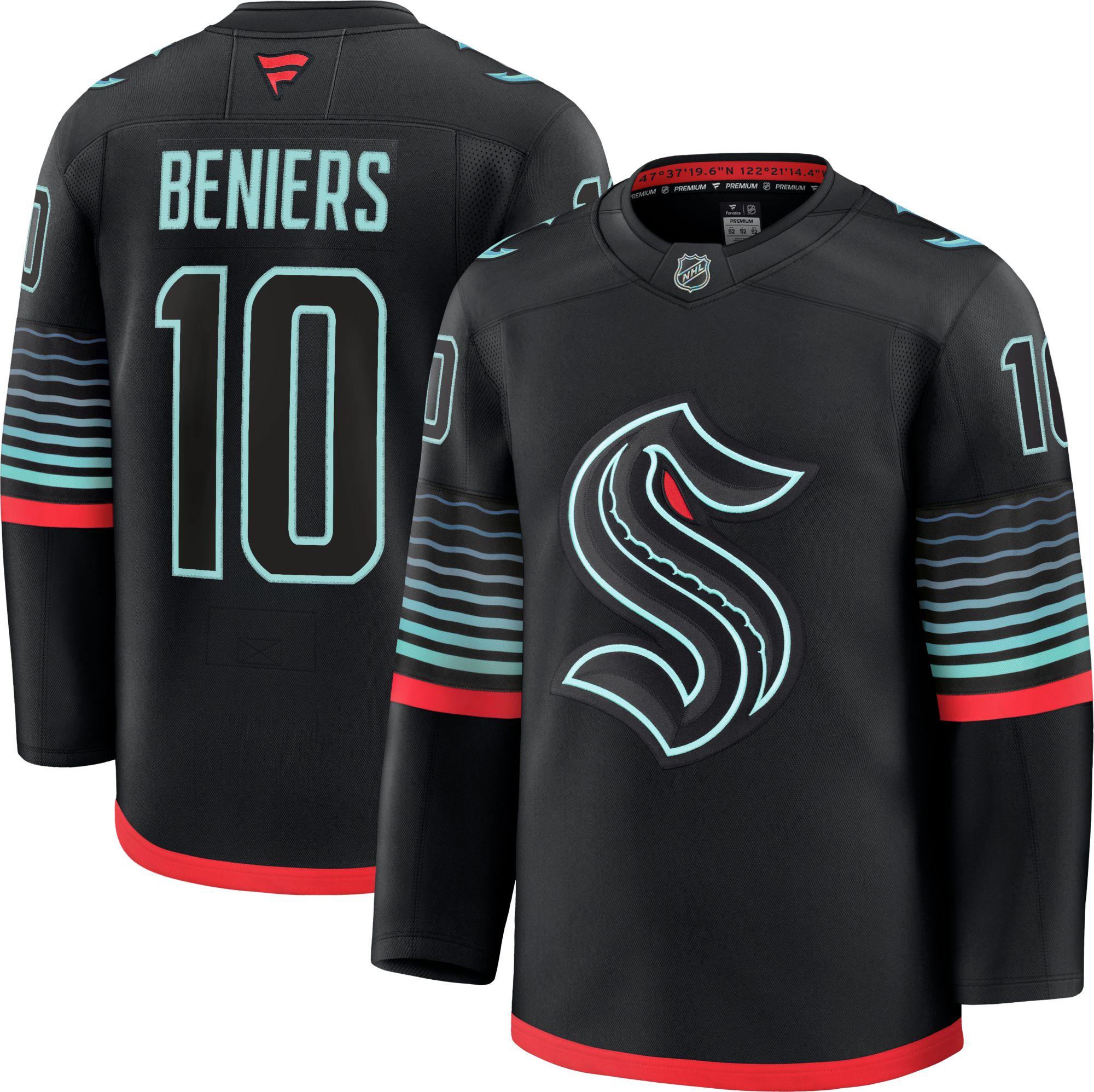 NHL Men's Seattle Kraken Matt Beniers #10 Alternate Navy Premium Authentic Jersey product image