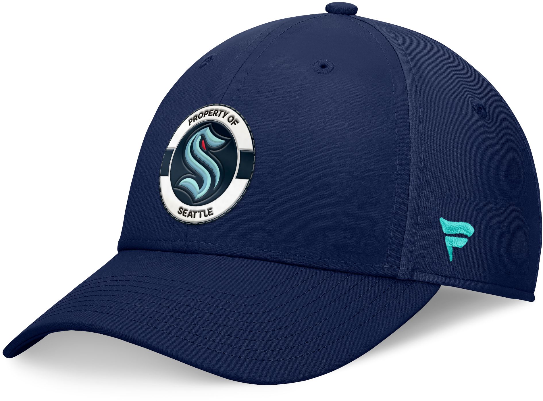 NHL Adult Seattle Kraken 2024-2025 Authentic Pro Practice Navy Flex Hat product image