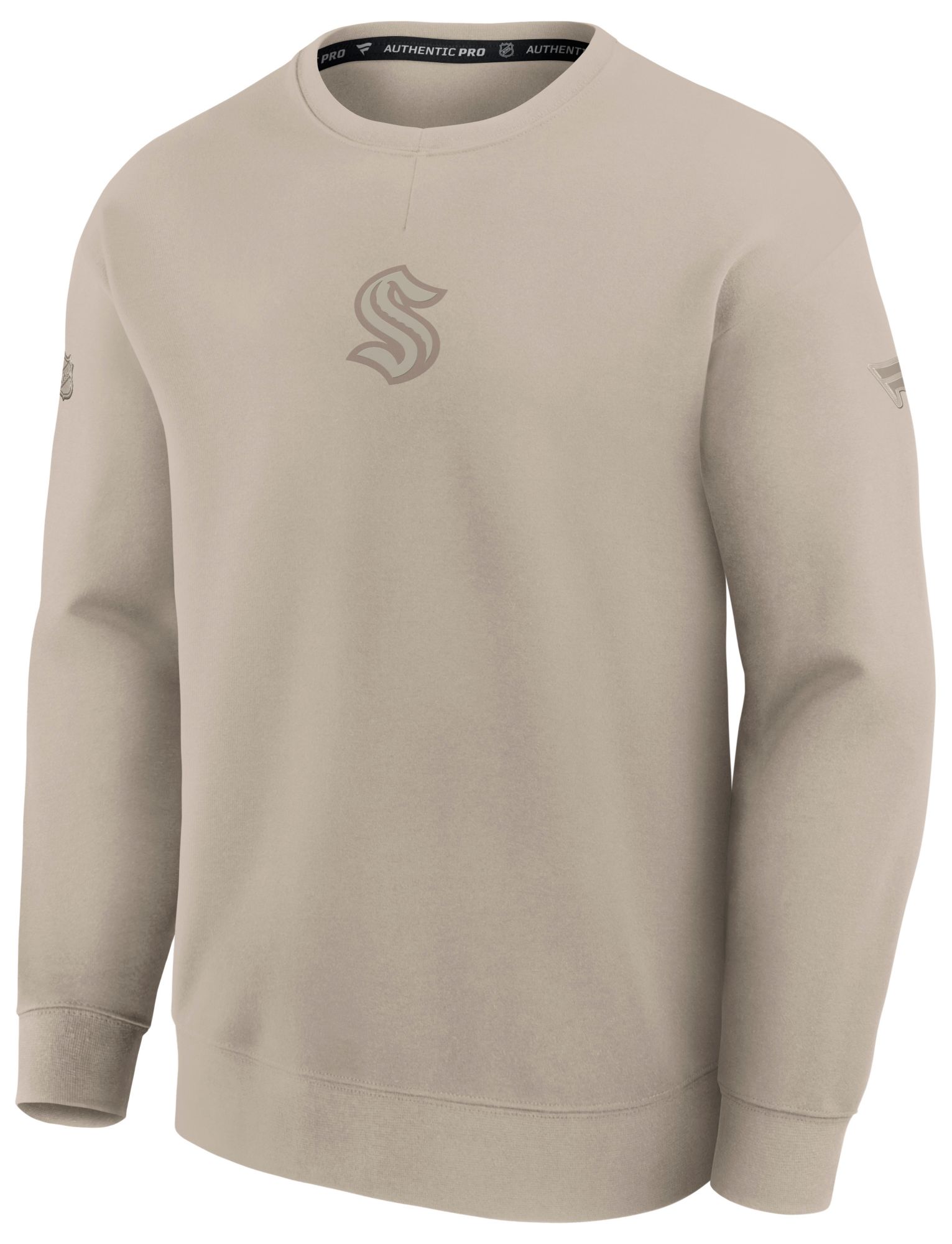 NHL Men's Seattle Kraken Cream Road Fleece Crew Pullover Sweatshirt product image