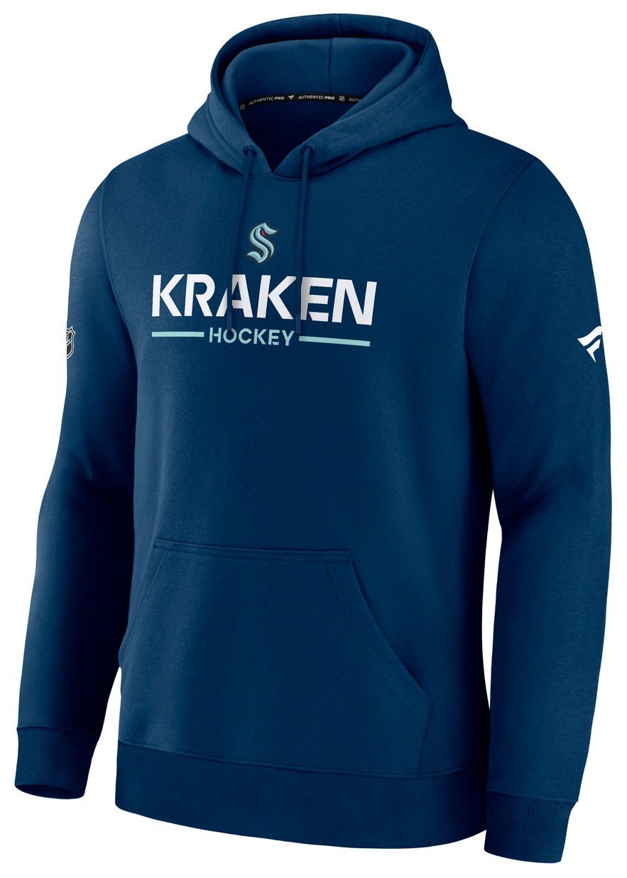 NHL Men's Seattle Kraken Navy Authentic Pro Rink Pullover Hoodie product image