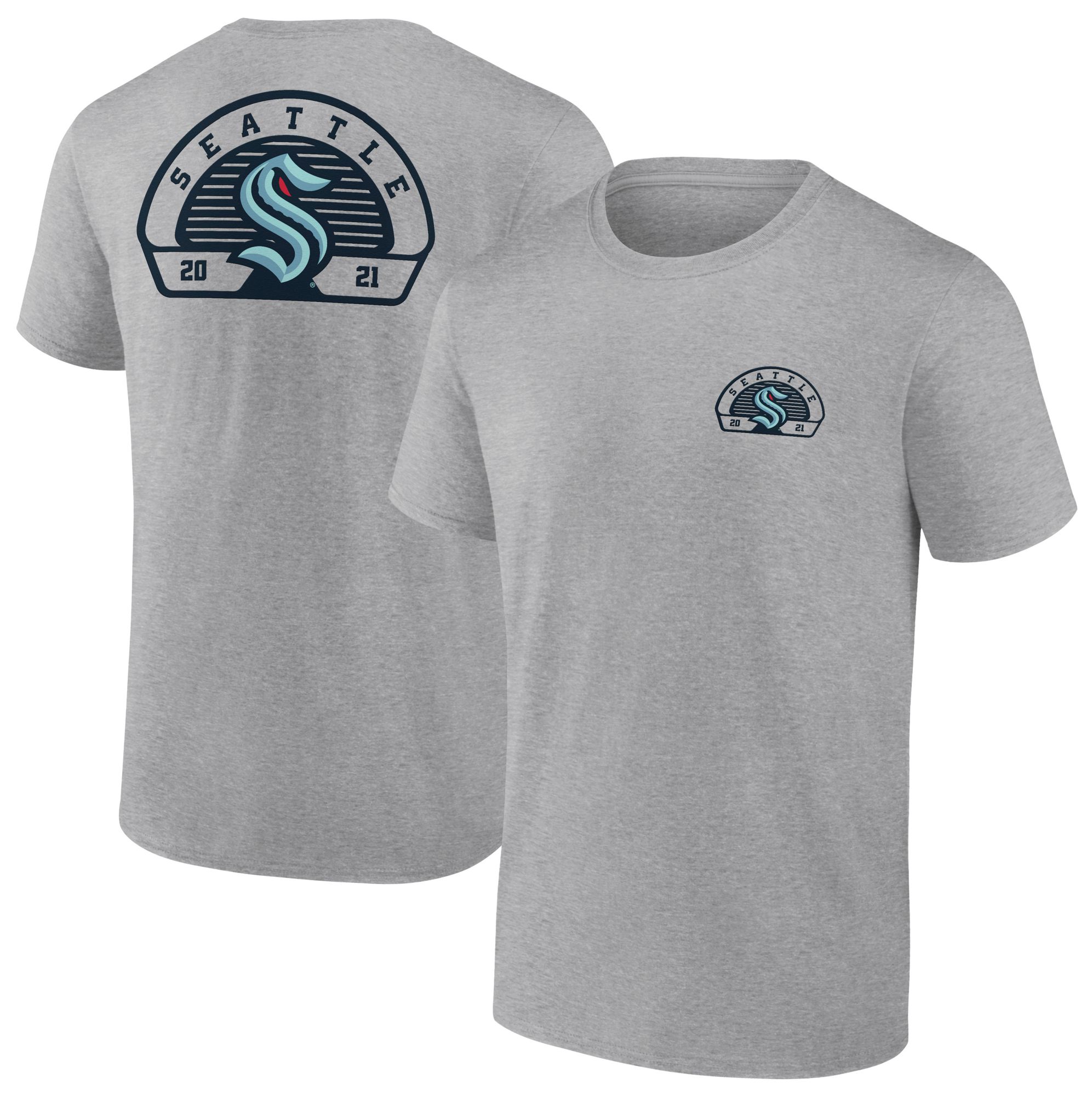 NHL Adult Seattle Kraken Valor 2-Hit Black T-Shirt product image