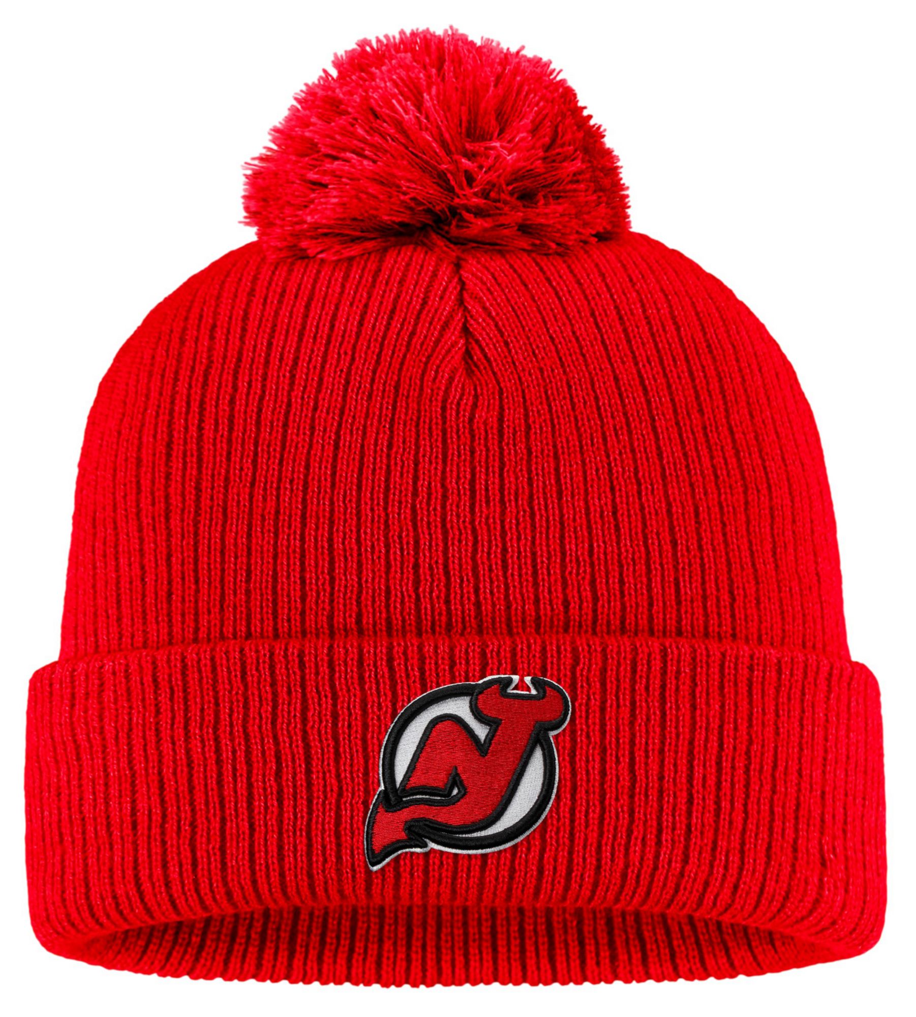NHL Adult New Jersey Devils 2024 Core Red Pom Beanie product image