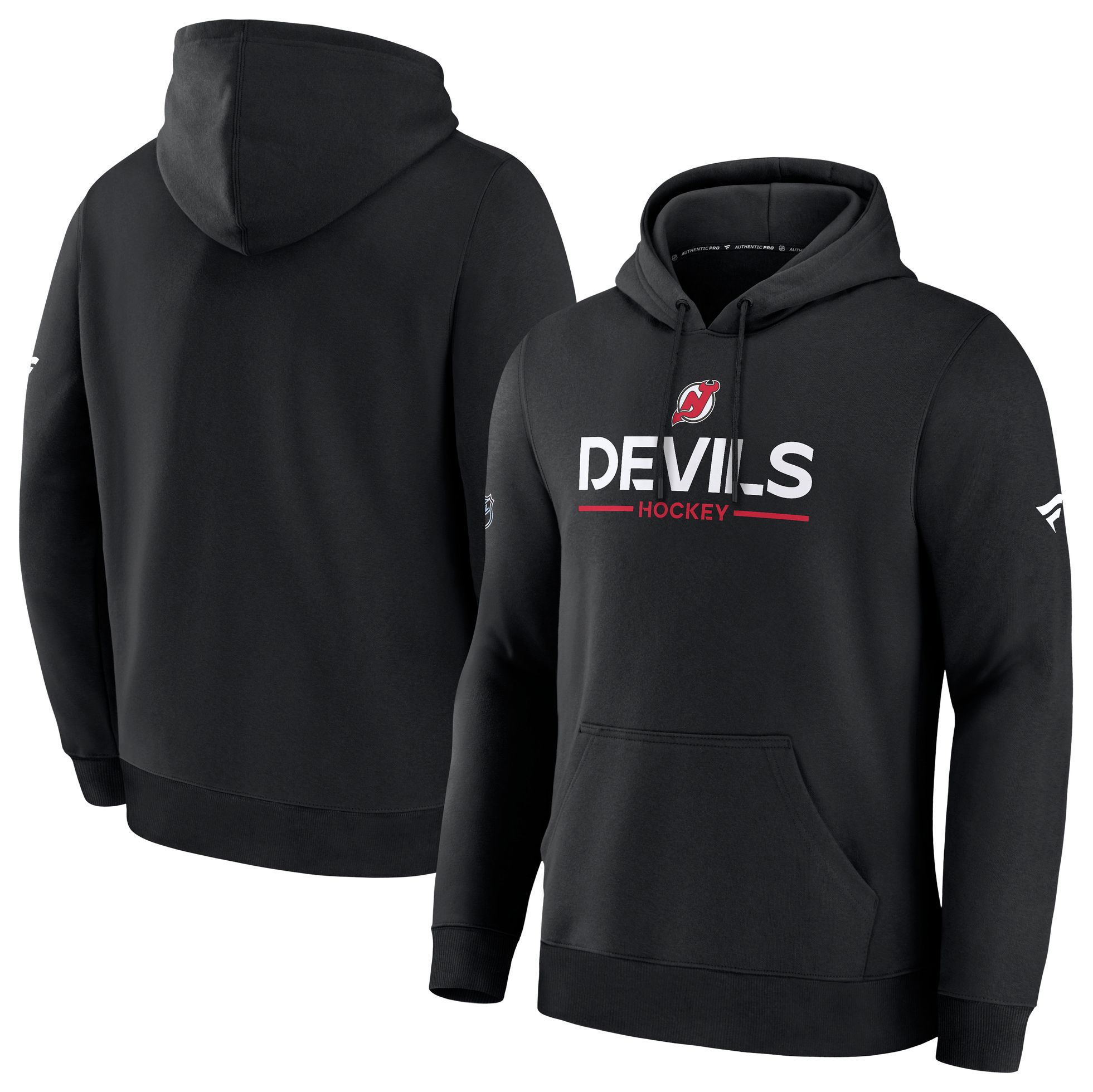NHL Men's New Jersey Devils Black Primary Rink Pullover Hoodie product image