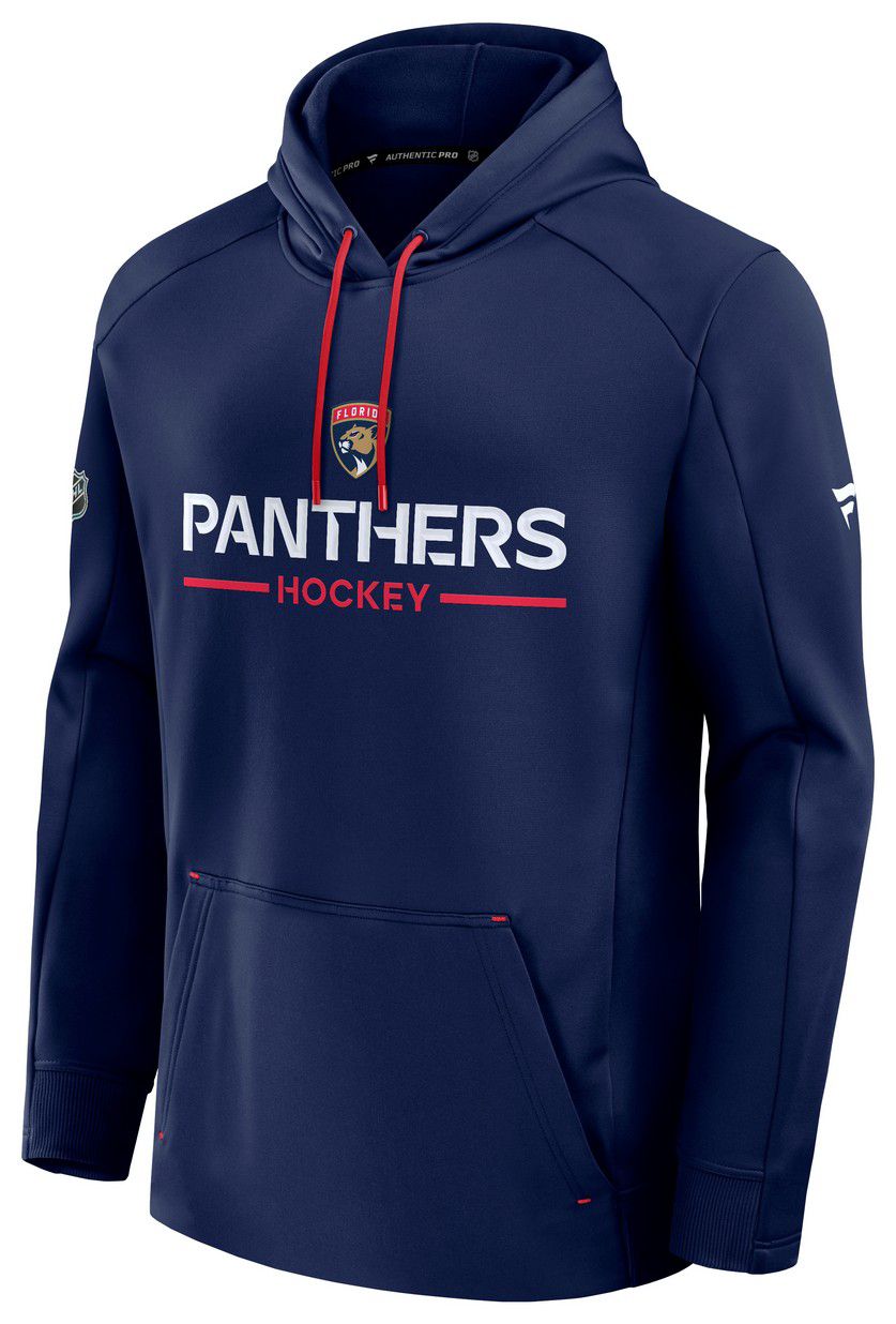 NHL Men's Florida Panthers Navy Authentic Pro Rink Pullover Hoodie product image