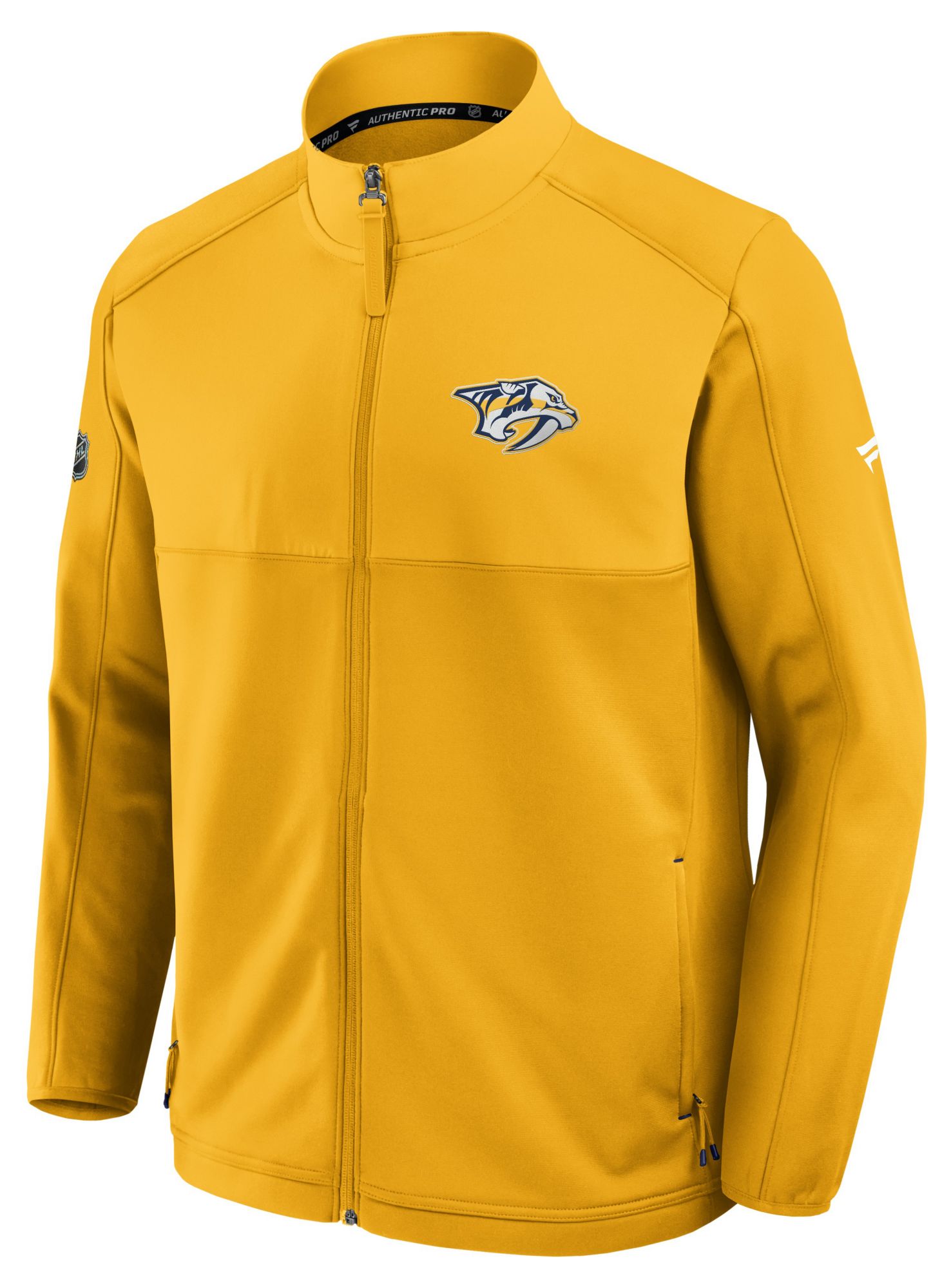 NHL Men's Nashville Predators Yellow Full-Zip Fleece Jacket product image