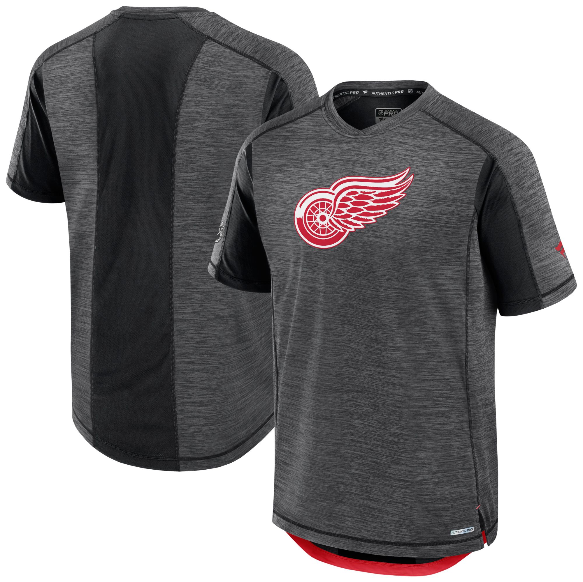 NHL Adult Detroit Red Wings 2024 Authentic Pro Rinkside Black T-Shirt product image