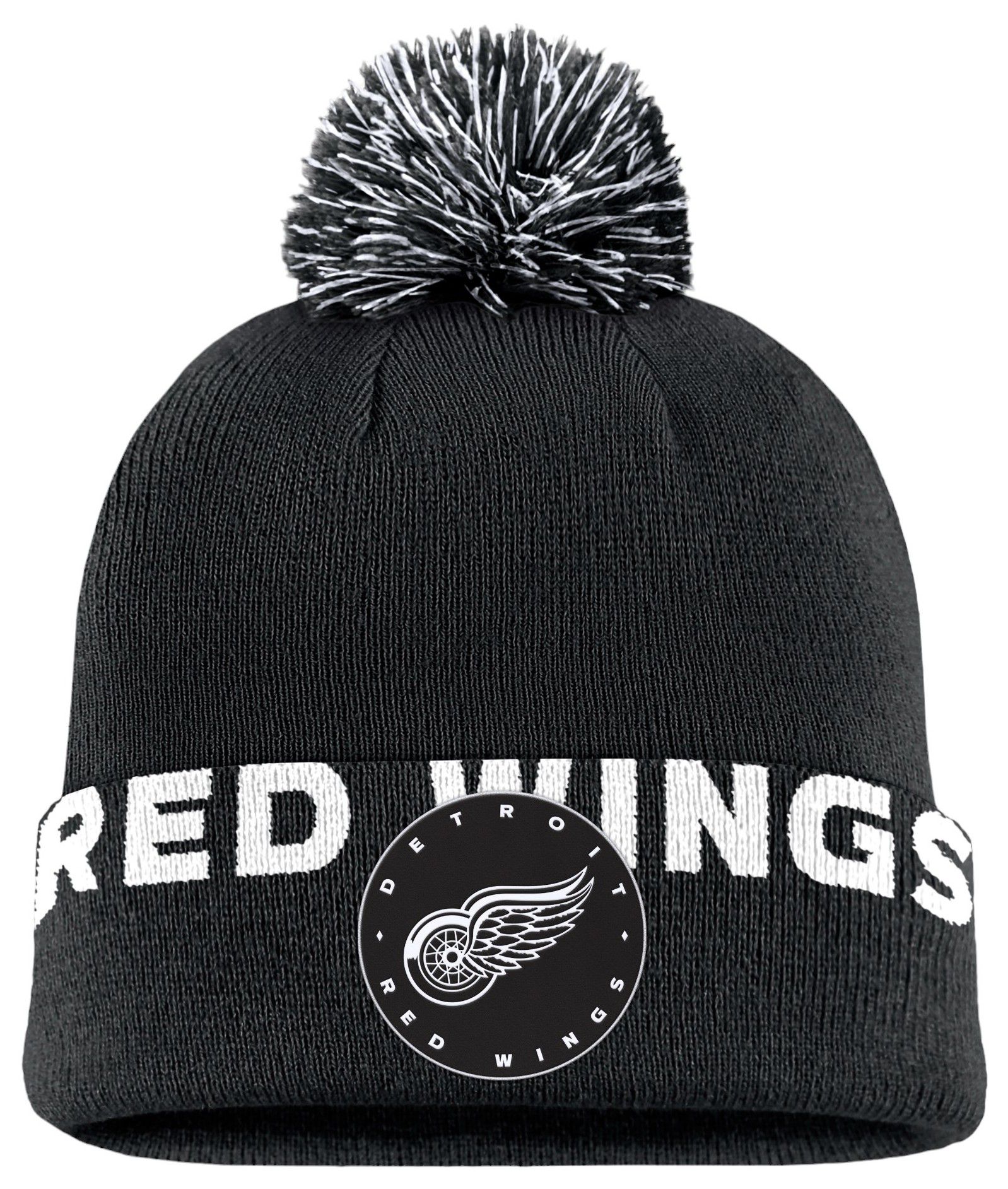 NHL Adult Detroit Red Wings 2024 High-Stick Black Pom Beanie product image