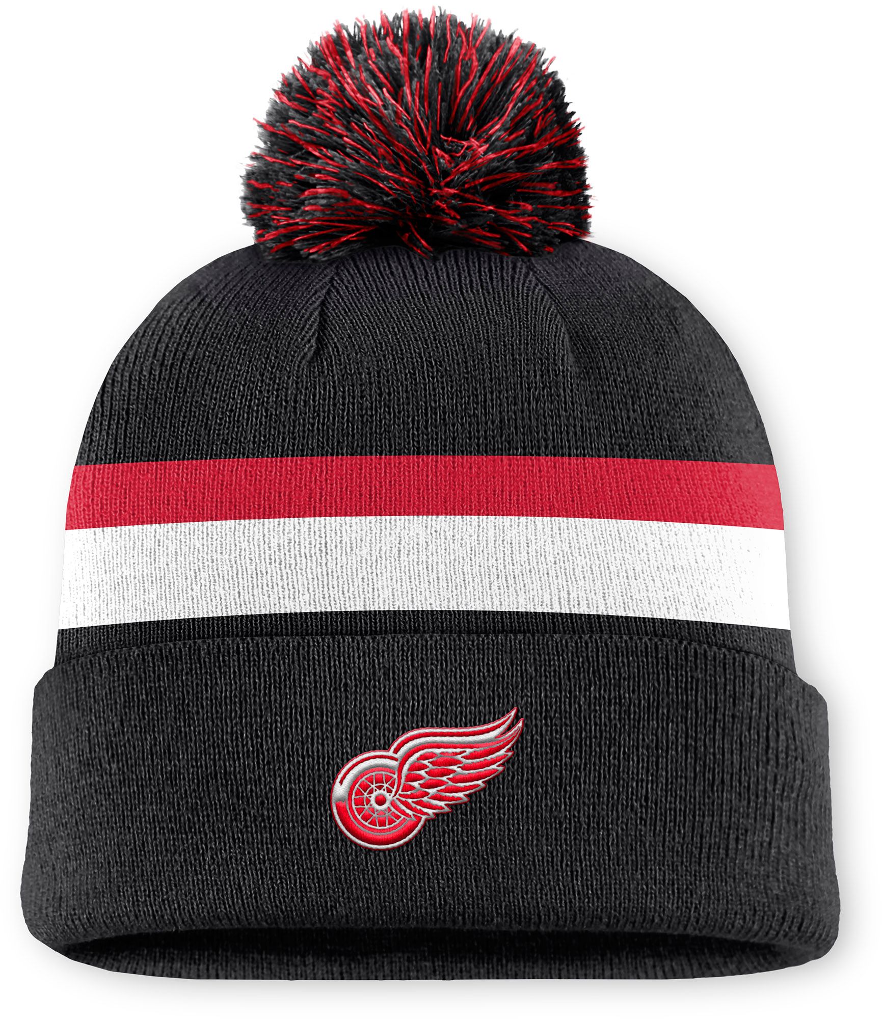 NHL Men's Detroit Red Wings Black Cuffed Knit Beanie product image