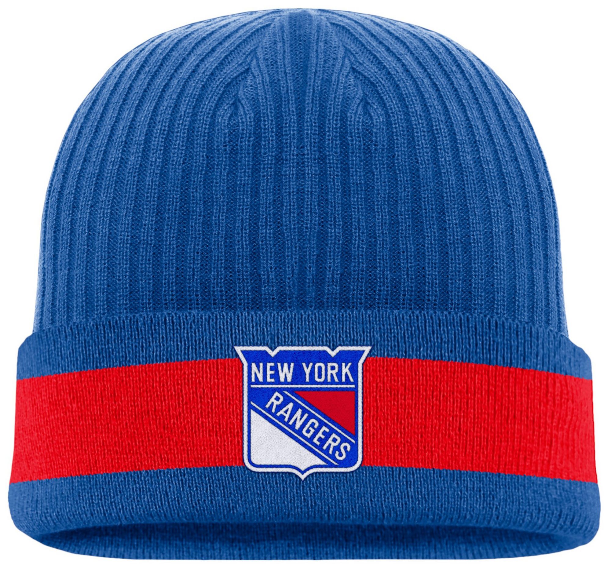 NHL Adult New York Rangers 2024 Blue Line Blue Cuff Beanie Dick's