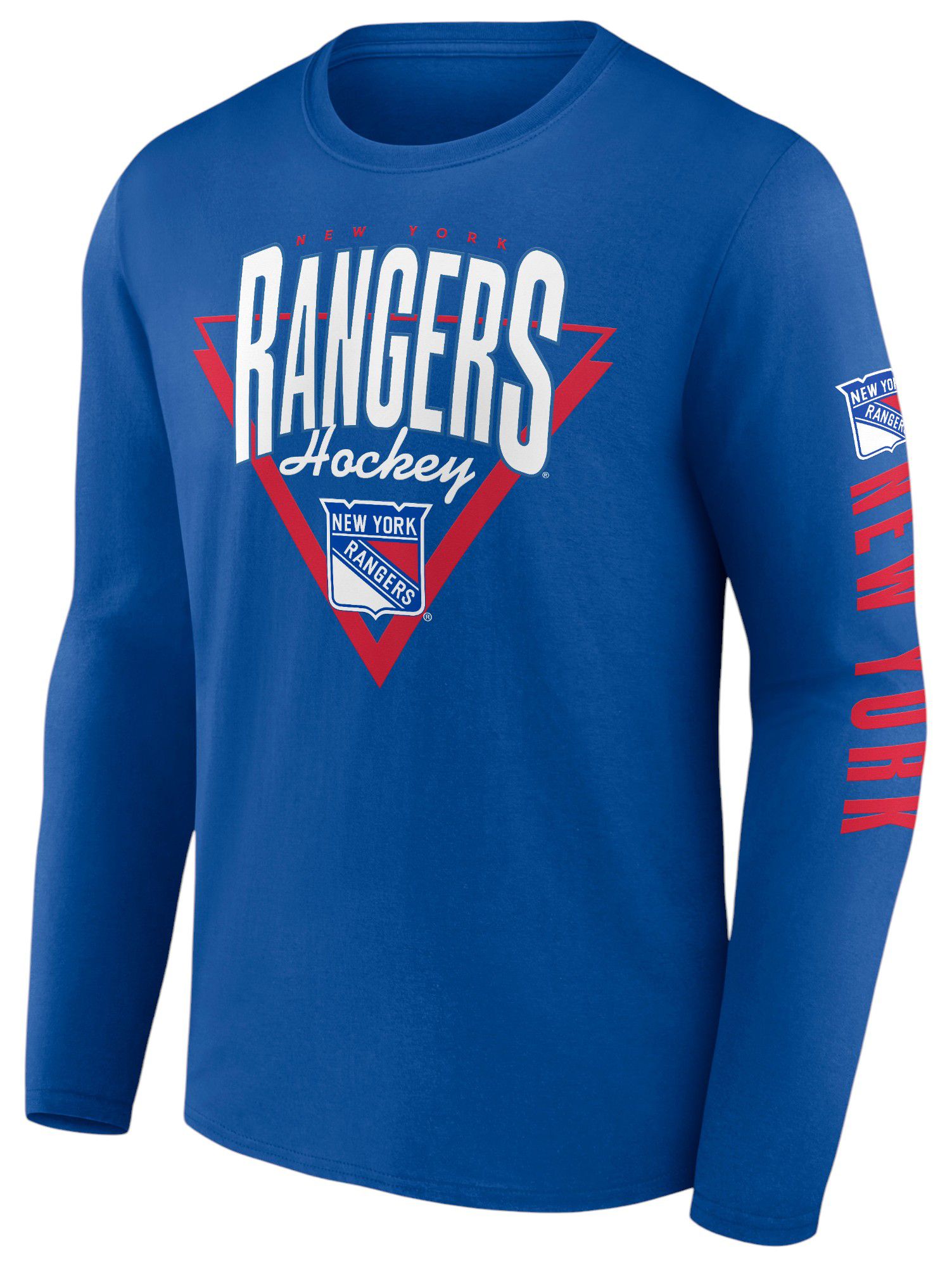NHL Adult New York Rangers Headline Blue Long Sleeve Shirt product image