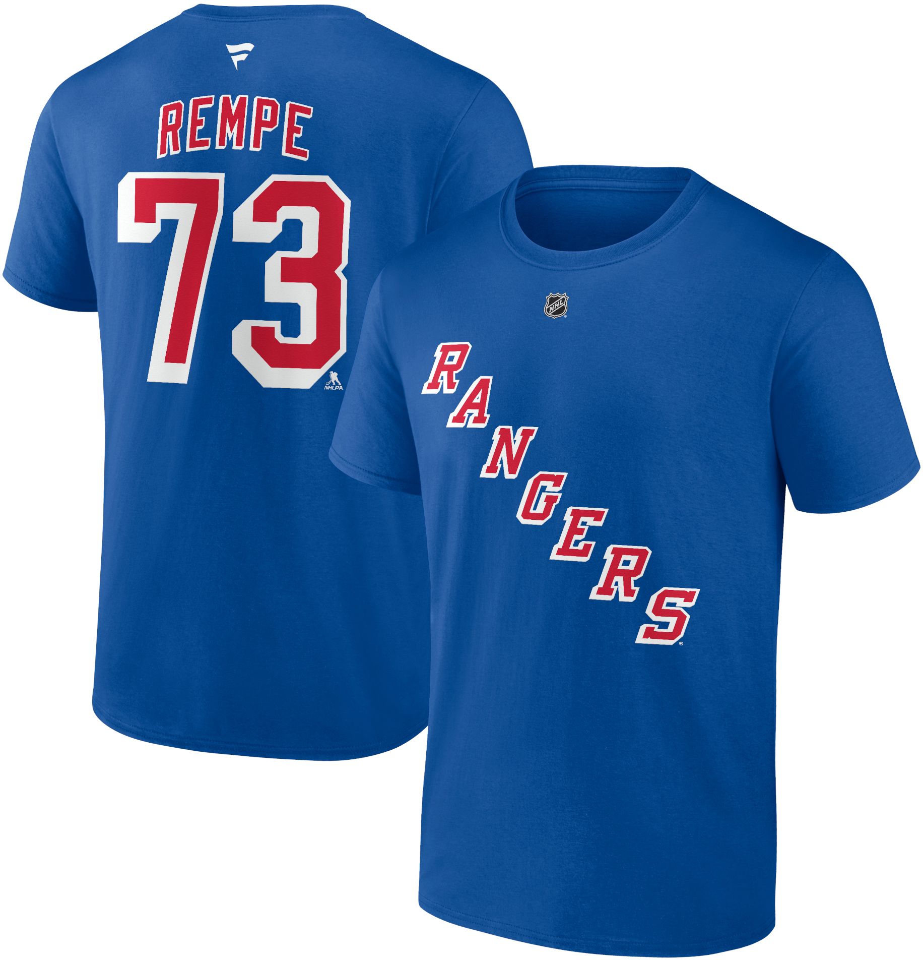 NHL Adult New York Rangers Matt Rempe #73 Blue T-Shirt product image