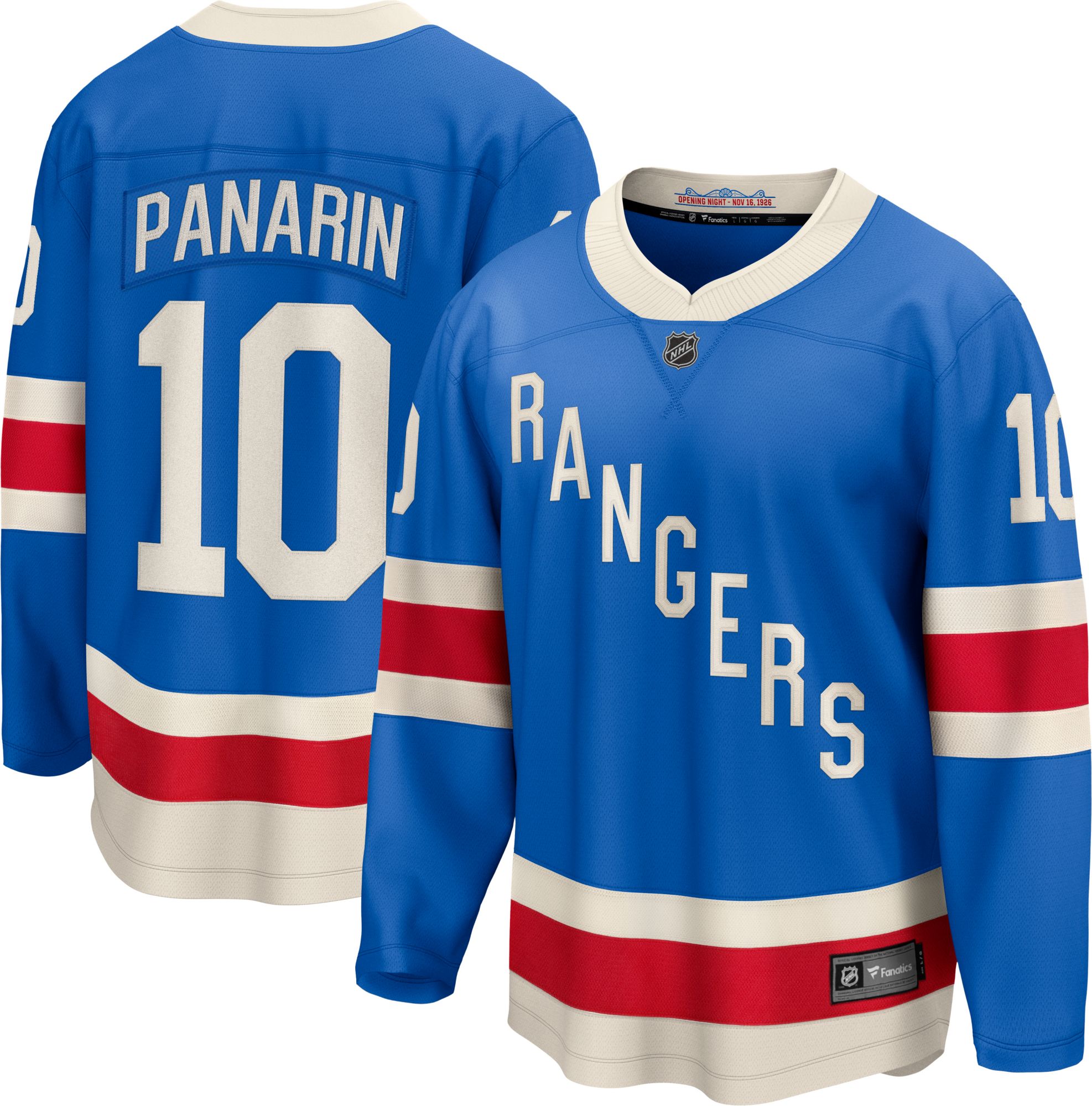 NHL Men's New York Rangers Artemi Panarin #10 Centennial Alternate Blue Breakaway Replica Jersey product image