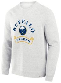 NHL Adult Buffalo Sabres Banner Cream Pullover Hoodie