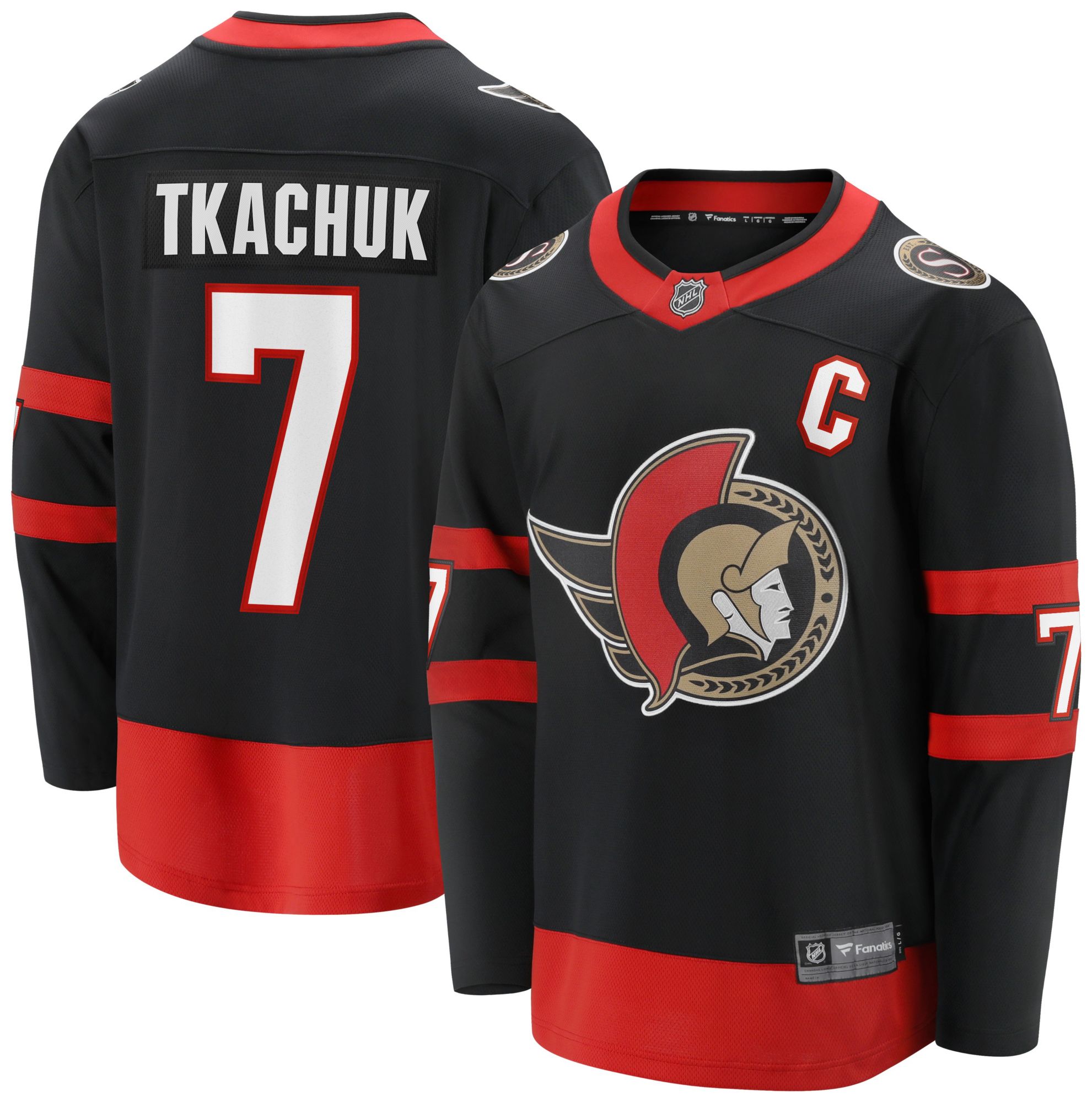 NHL Men's Ottawa Senators Brady Tkachuk #7 Home Breakaway Replica Jersey product image