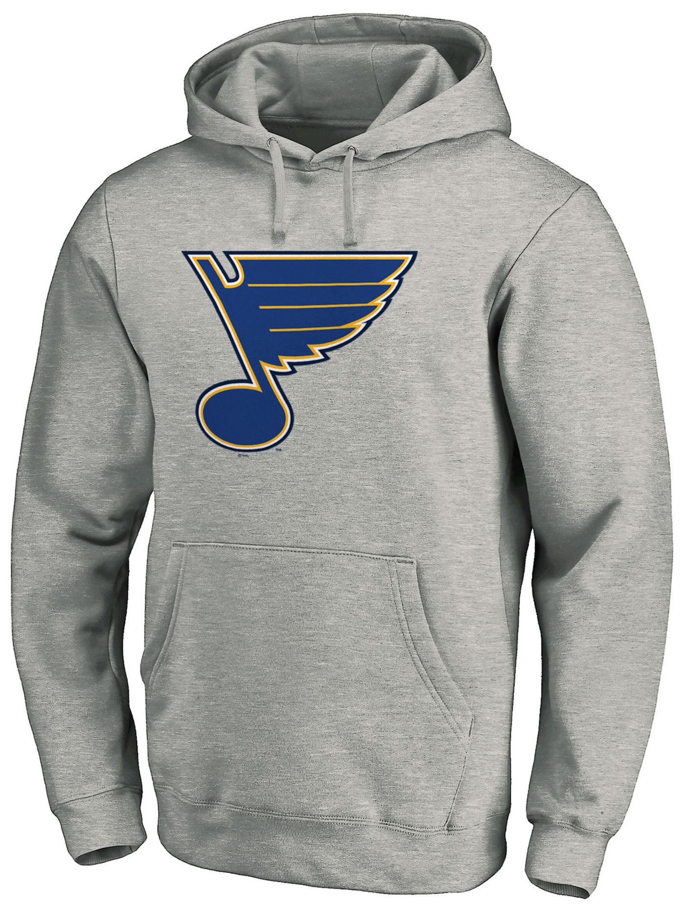 NHL Adult St. Louis Blues Cotton Fleece Grey Pullover Hoodie Dick s Sporting Goods