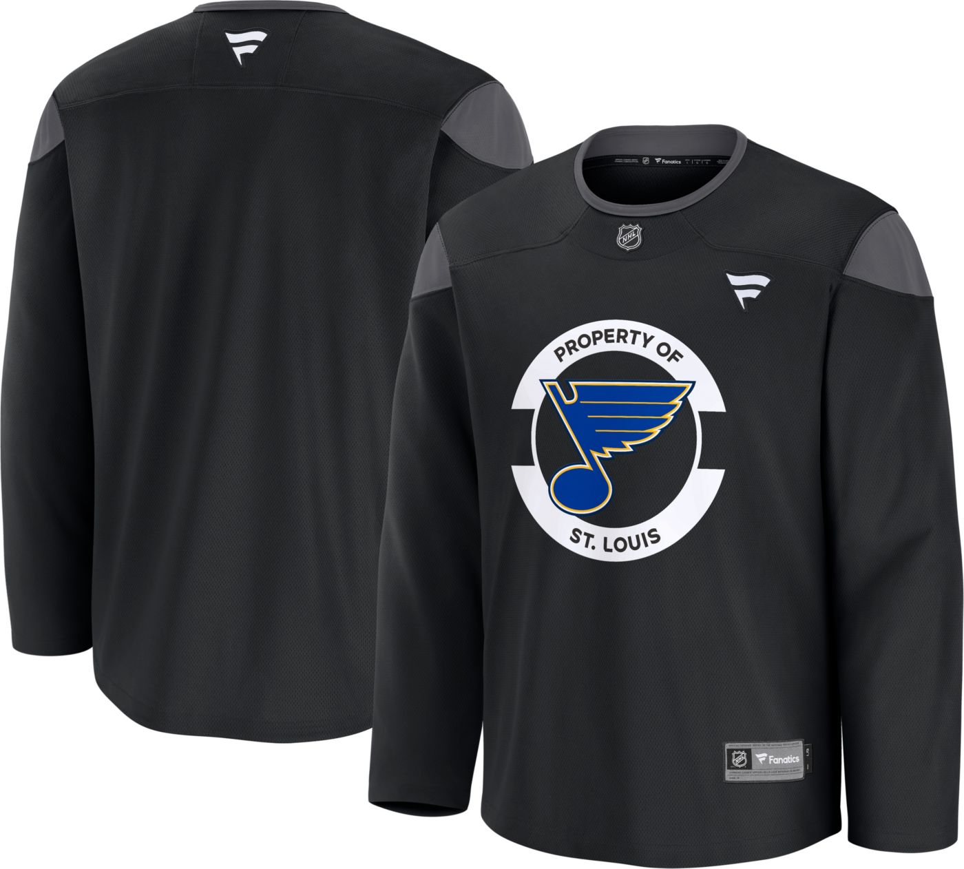 Fanatics NHL Men s St. Louis Blues 2024 2025 Alternate Practice Jersey Small Black