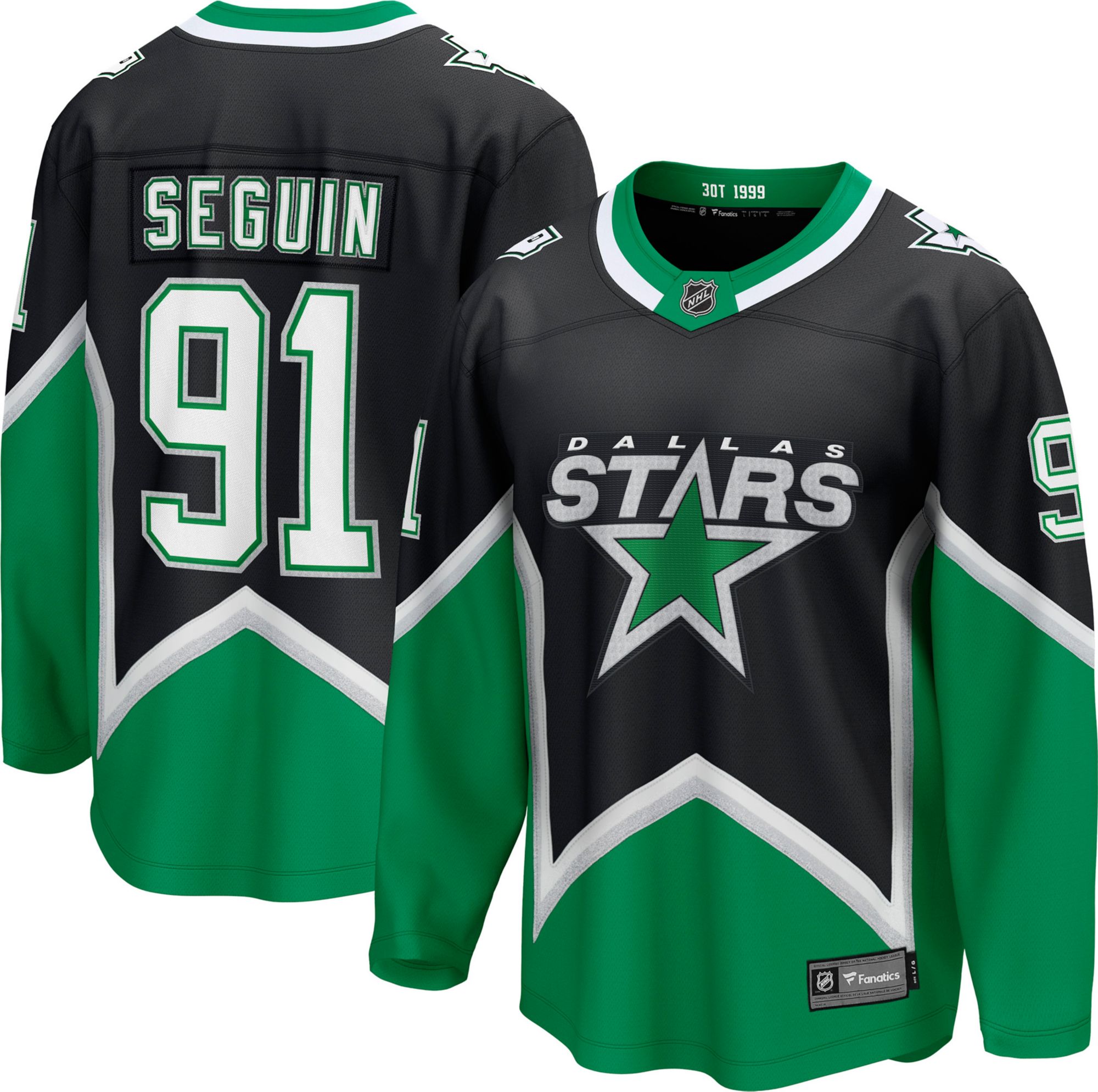NHL Men's Dallas Stars Tyler Seguin #91 Black Breakaway Replica Alternate Jersey product image