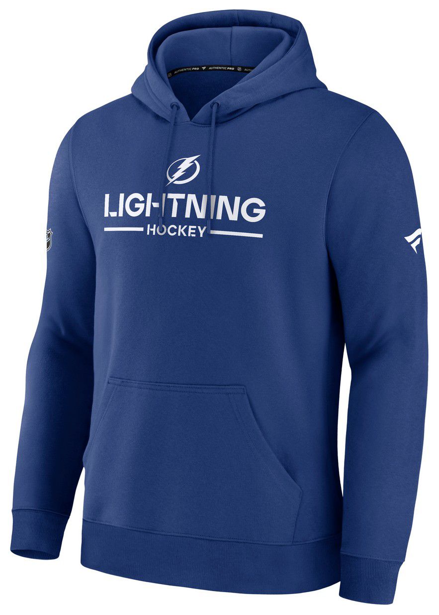 NHL Men's Tampa Bay Lightning Blue Authentic Pro Rink Fleece Pullover Hoodie product image