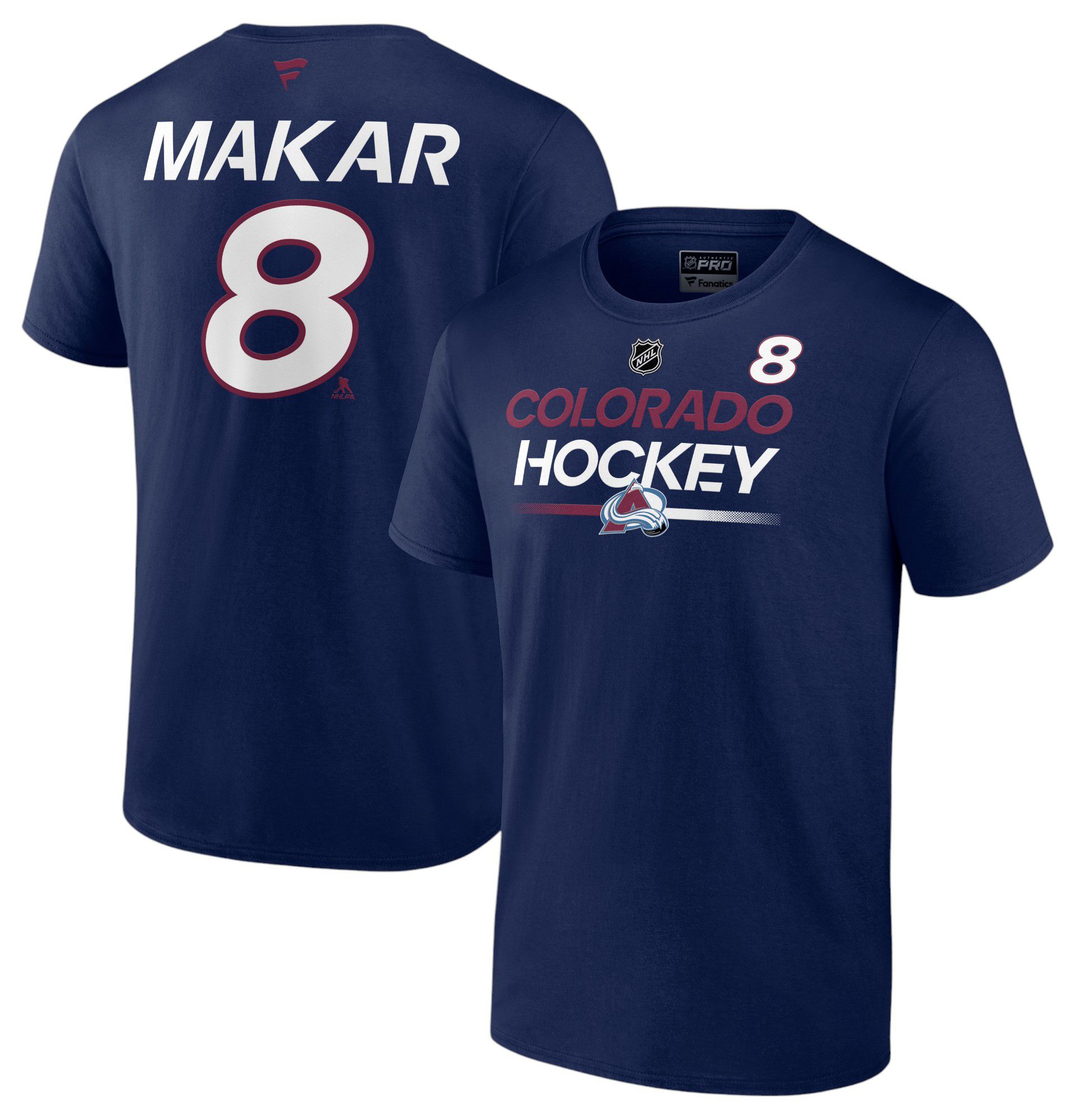 NHL Adult Colorado Avalanche Cale Makar #8 2024-2025 Navy T-Shirt product image