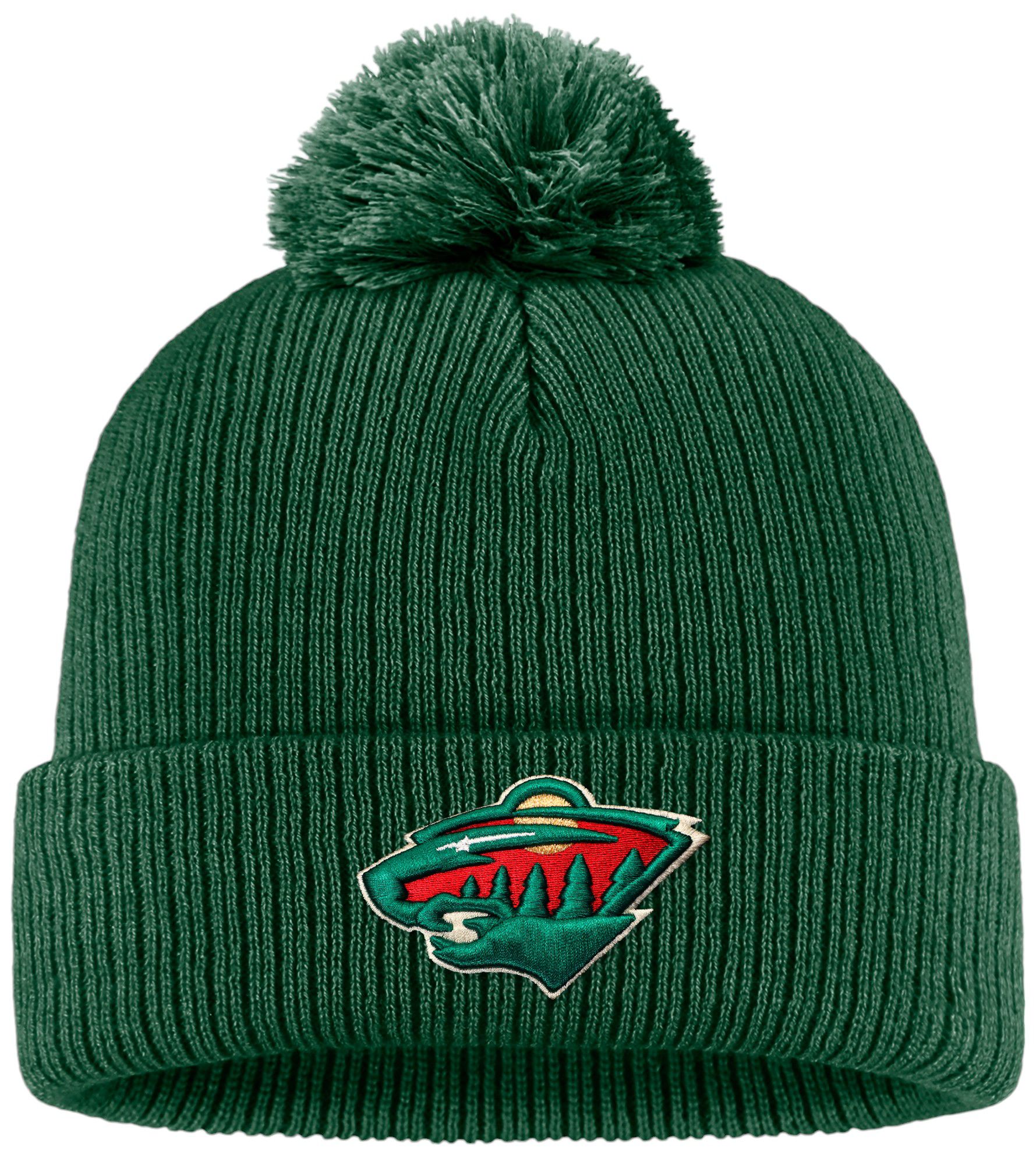 NHL Adult Minnesota Wild 2024 Core Green Pom Beanie product image