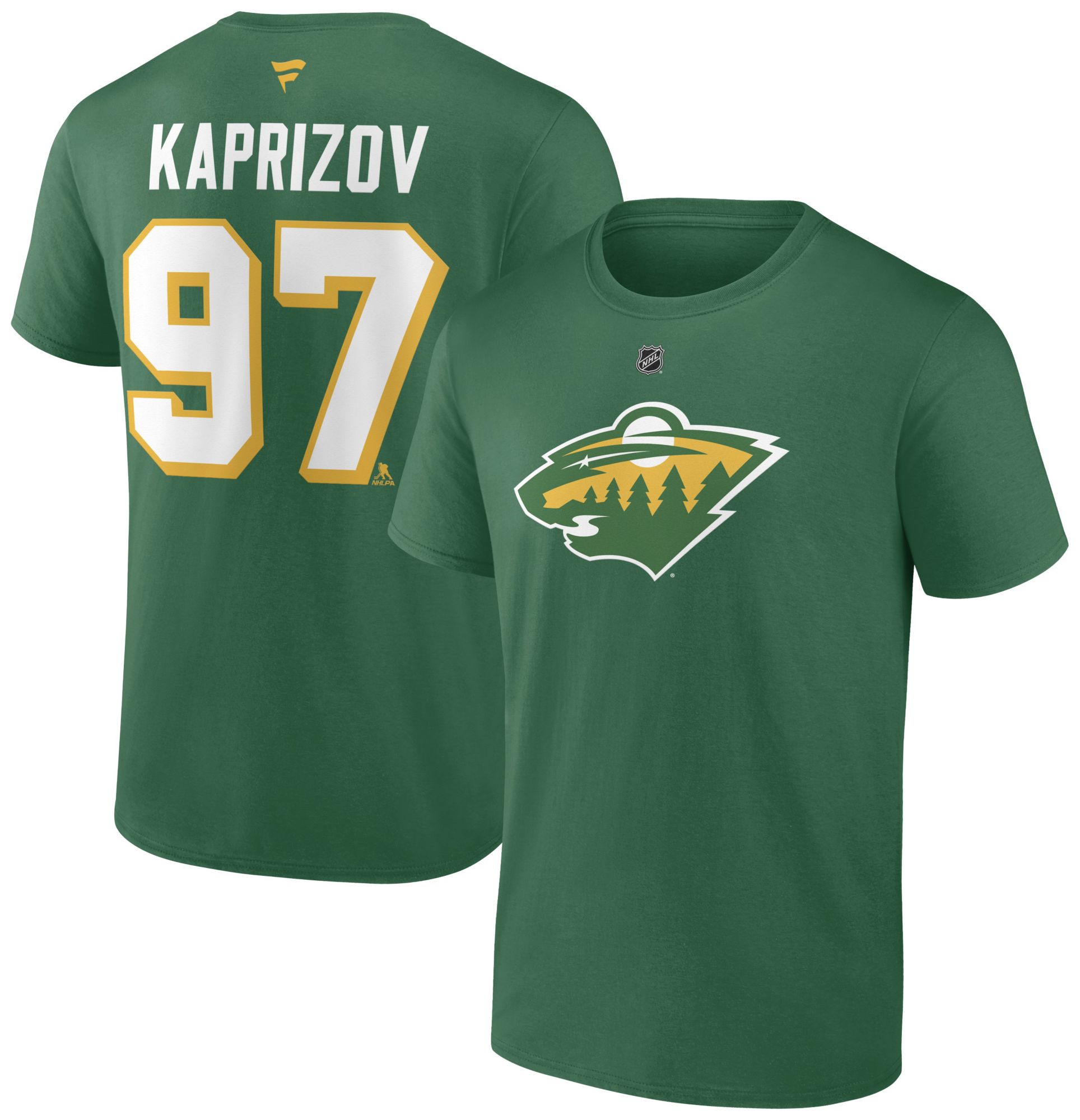 NHL Adult Minnesota Wild Kirill Kaprizov #97 Green T-Shirt product image