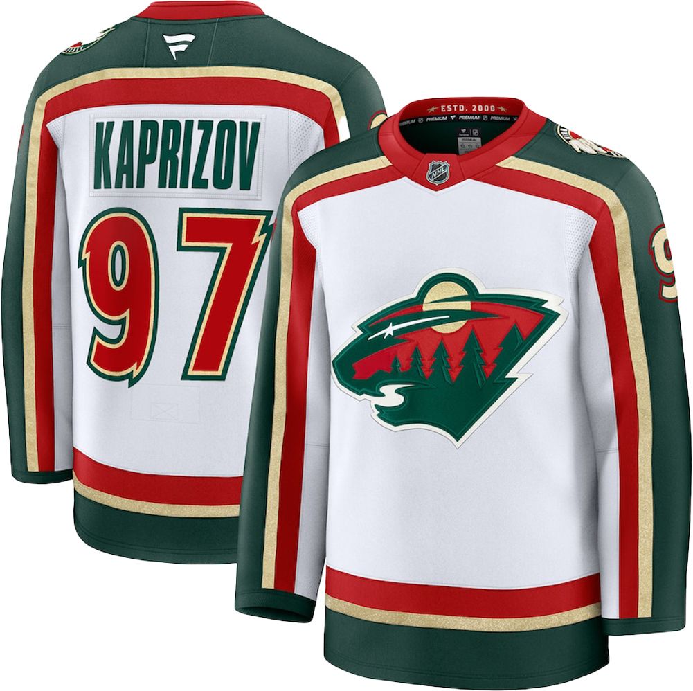 NHL Men's Minnesota Wild Kirill Kaprizov #97 White Alternate Premium Authentic Jersey product image