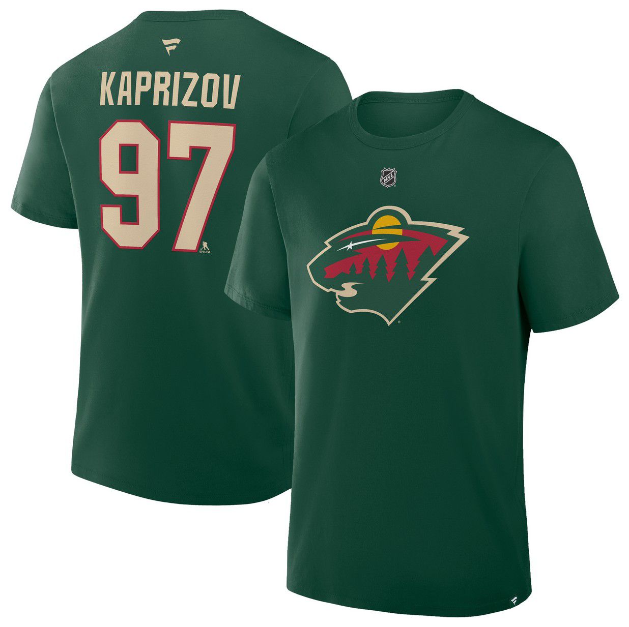 NHL Men's Minnesota Wild Kirill Kaprizov #97 Green T-Shirt product image