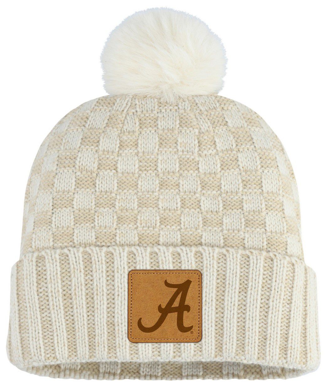 Fanatics Women's Alabama Crimson Tide Natural Heather Blaze Pom Knit Beanie product image