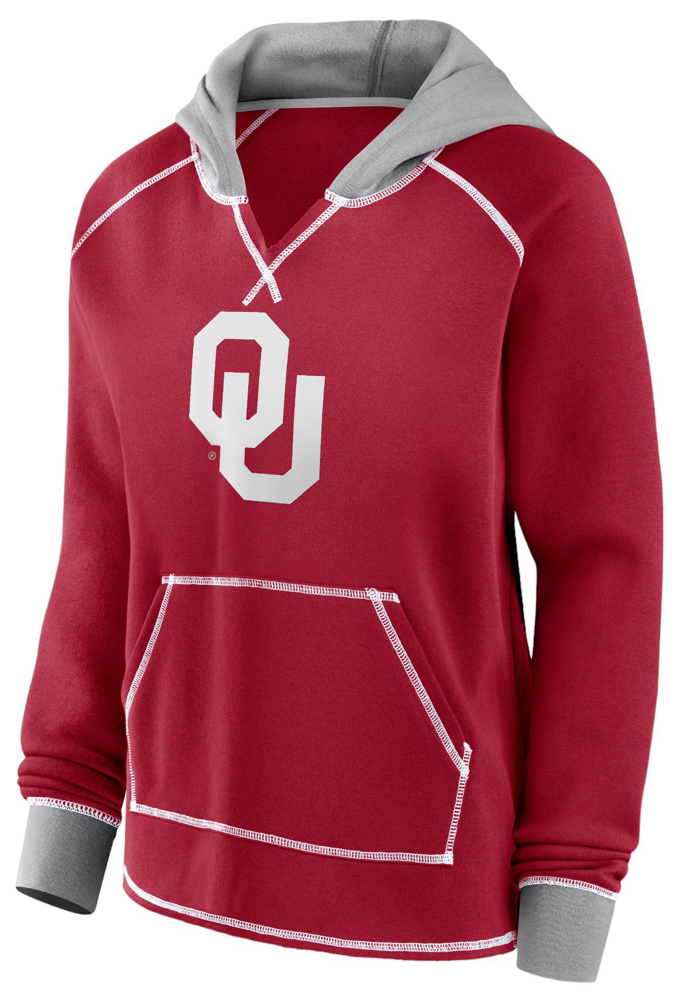 Logo Athletic Women's Oklahoma Sooners Crimson Boom Logo Fleece Pullover Hoodie product image