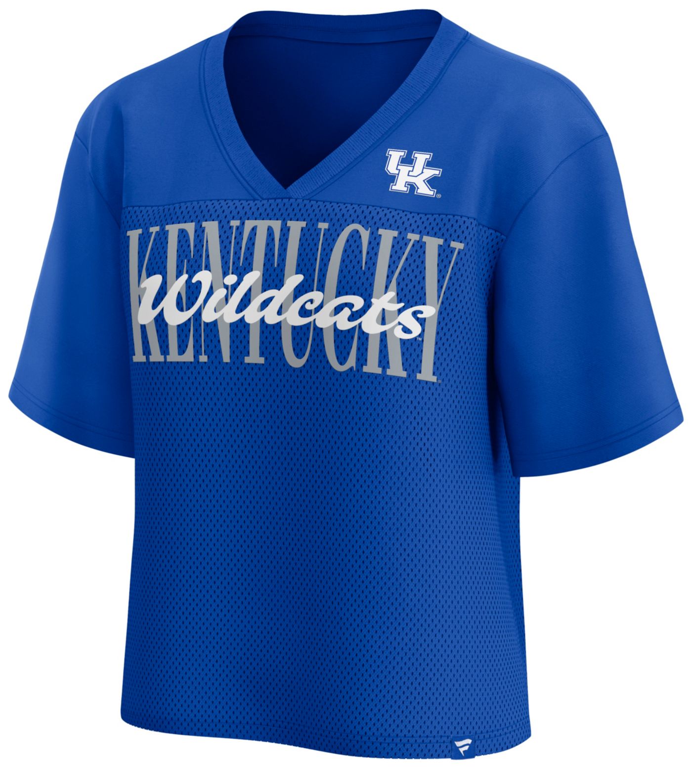 NCAA Women s Kentucky Wildcats Blue Fashion Full Button Baseball Jersey XL