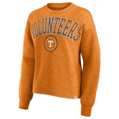 sorry, NCAA Women's Tennessee Volunteers Tennessee Orange Oversized Arch Wordmark Crew Neck Sweatshirt is currently out of stock