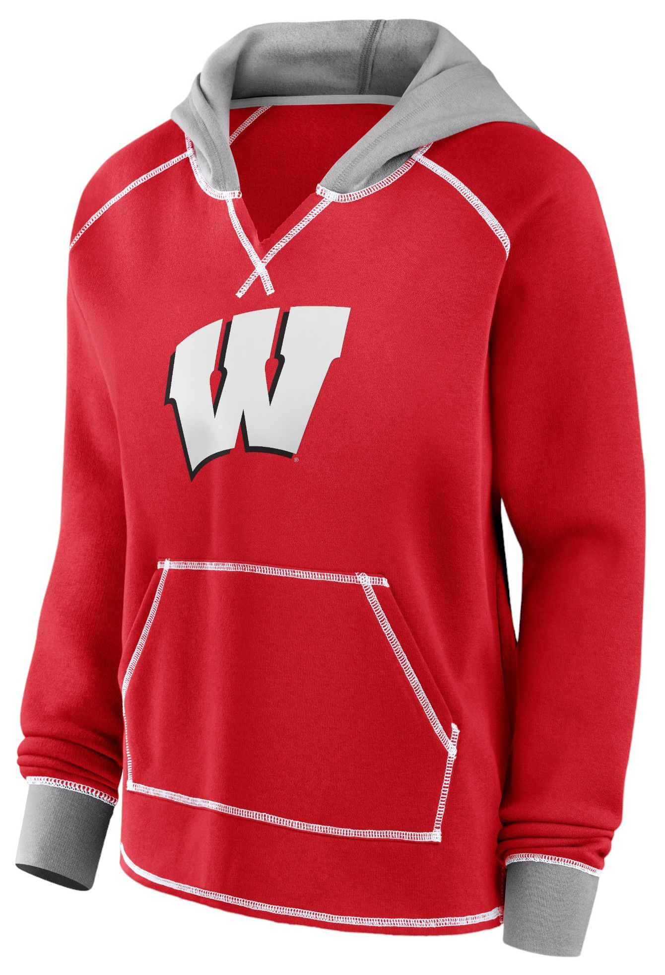 Logo Athletic Women's Wisconsin Badgers Red Boom Logo Fleece Pullover Hoodie product image