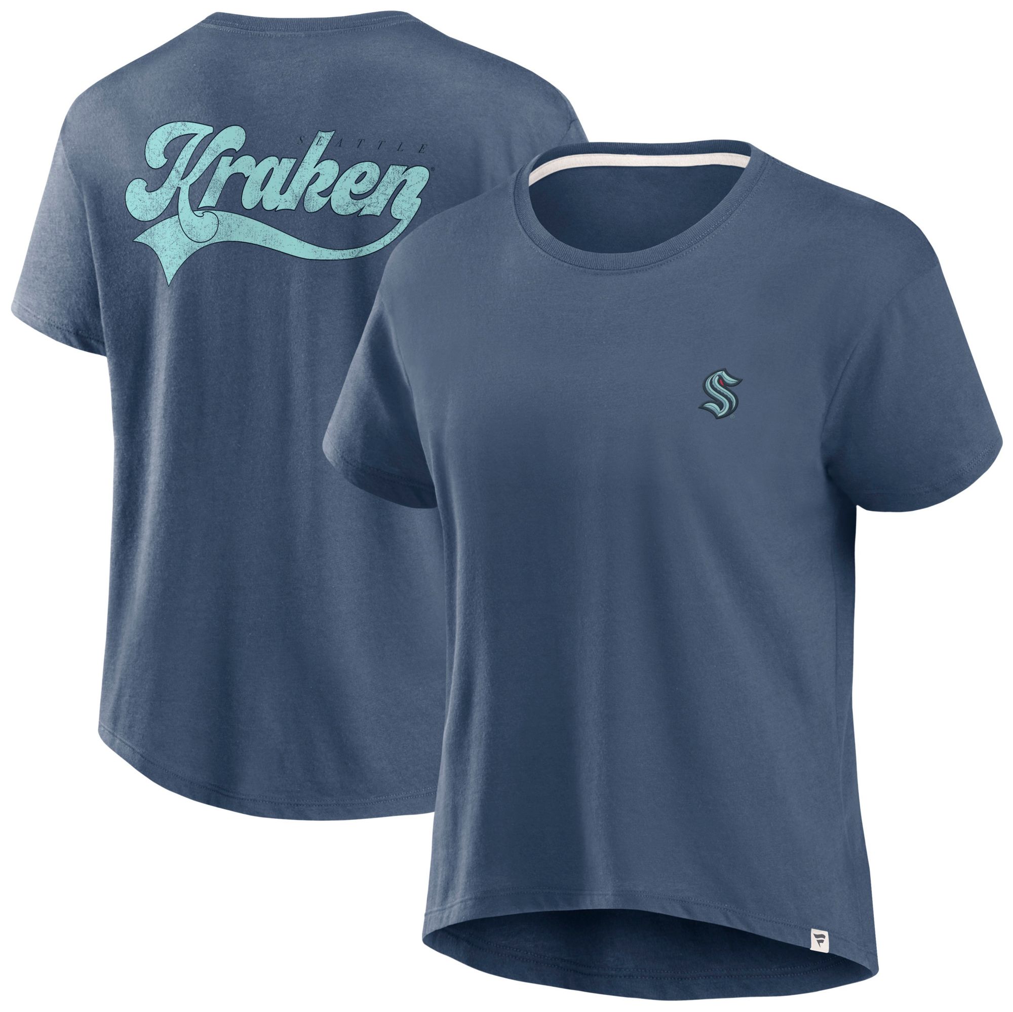 NHL Women's Seattle Kraken 2024-2025 Vintage Spirited Navy T-Shirt product image