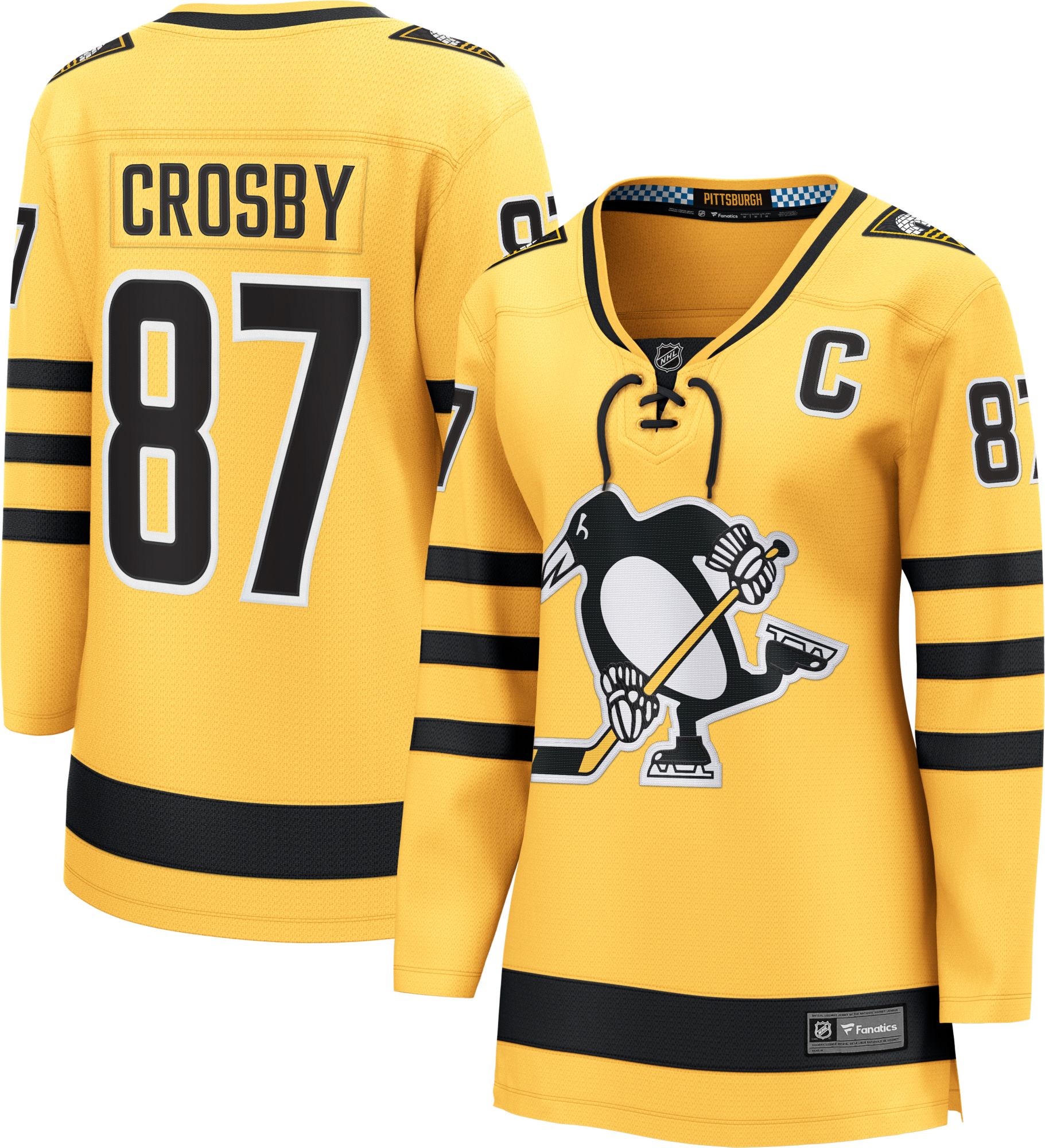 NHL Women's Pittsburgh Penguins Sidney Crosby #87 Gold Breakaway Replica Alternate Jersey product image