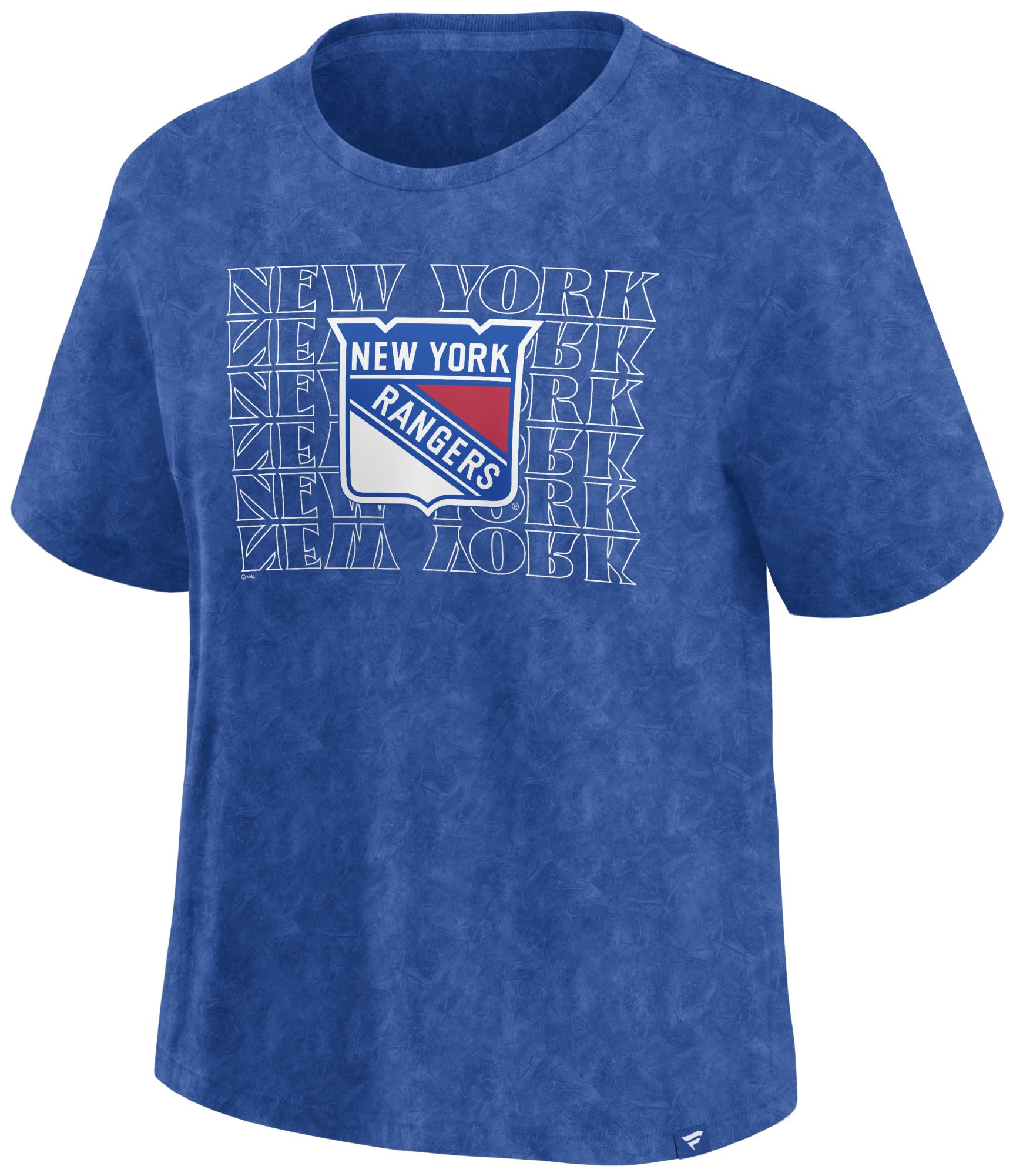 NHL Women's New York Rangers 2024-2025 Faded Wash Blue T-Shirt product image