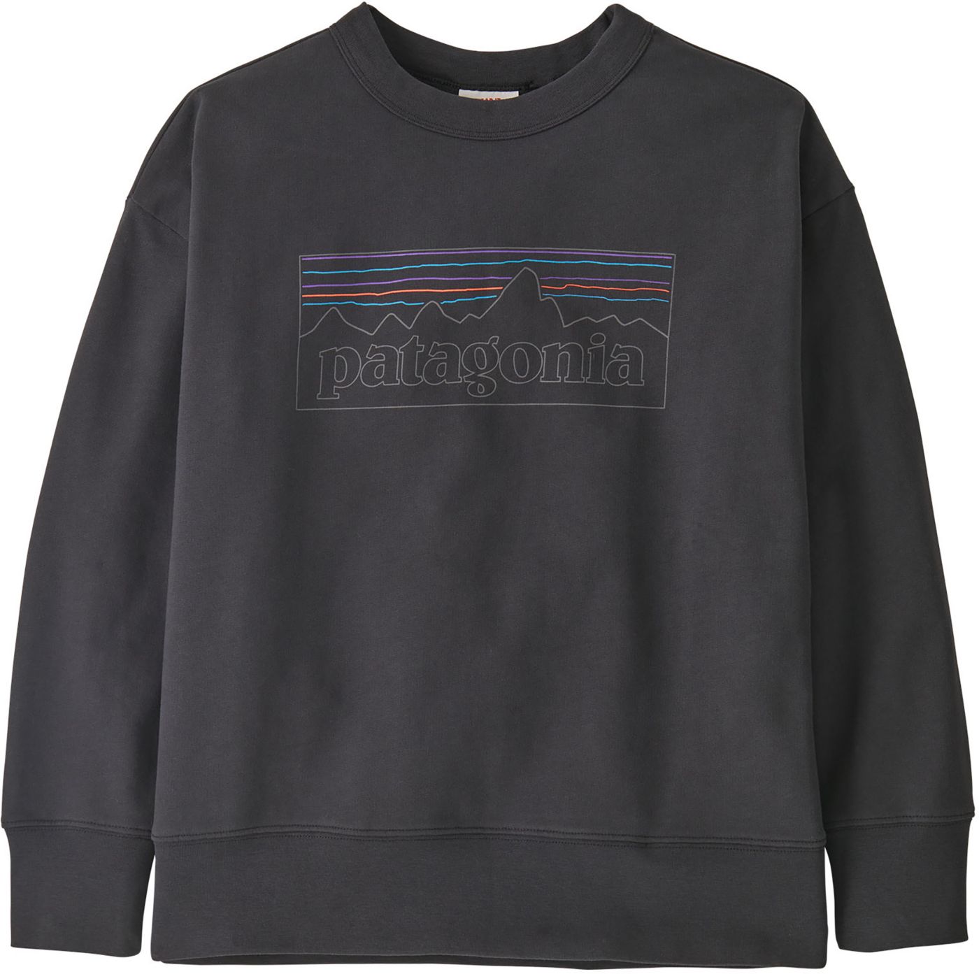 Patagonia Kids Crewneck Sweatshirt Small P6 Outline Ink Black