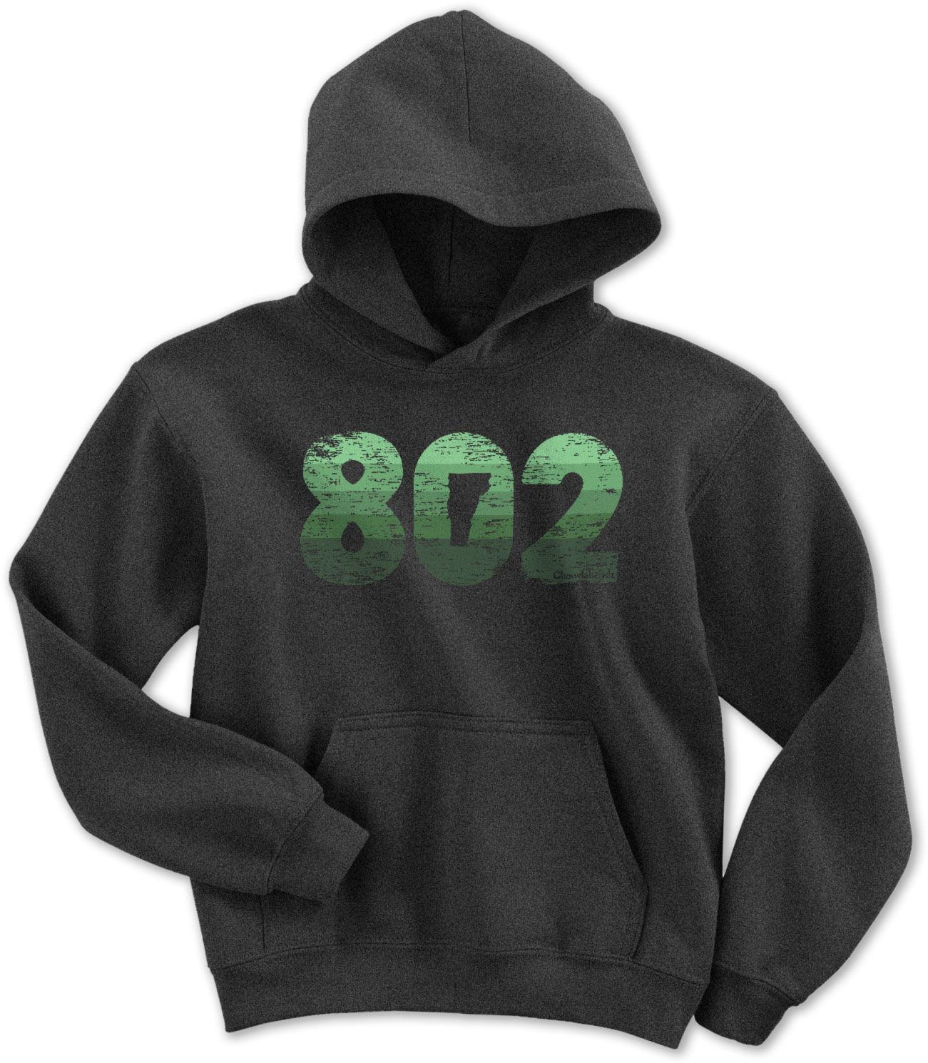 Born Into It Adult Vermont 802 Green Pullover Hoodie product image