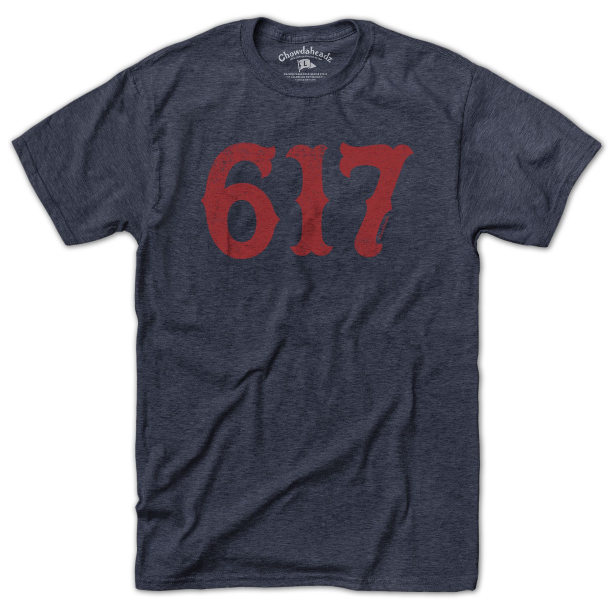 Chowdaheadz Adult Massachusetts Area Code T-Shirt product image