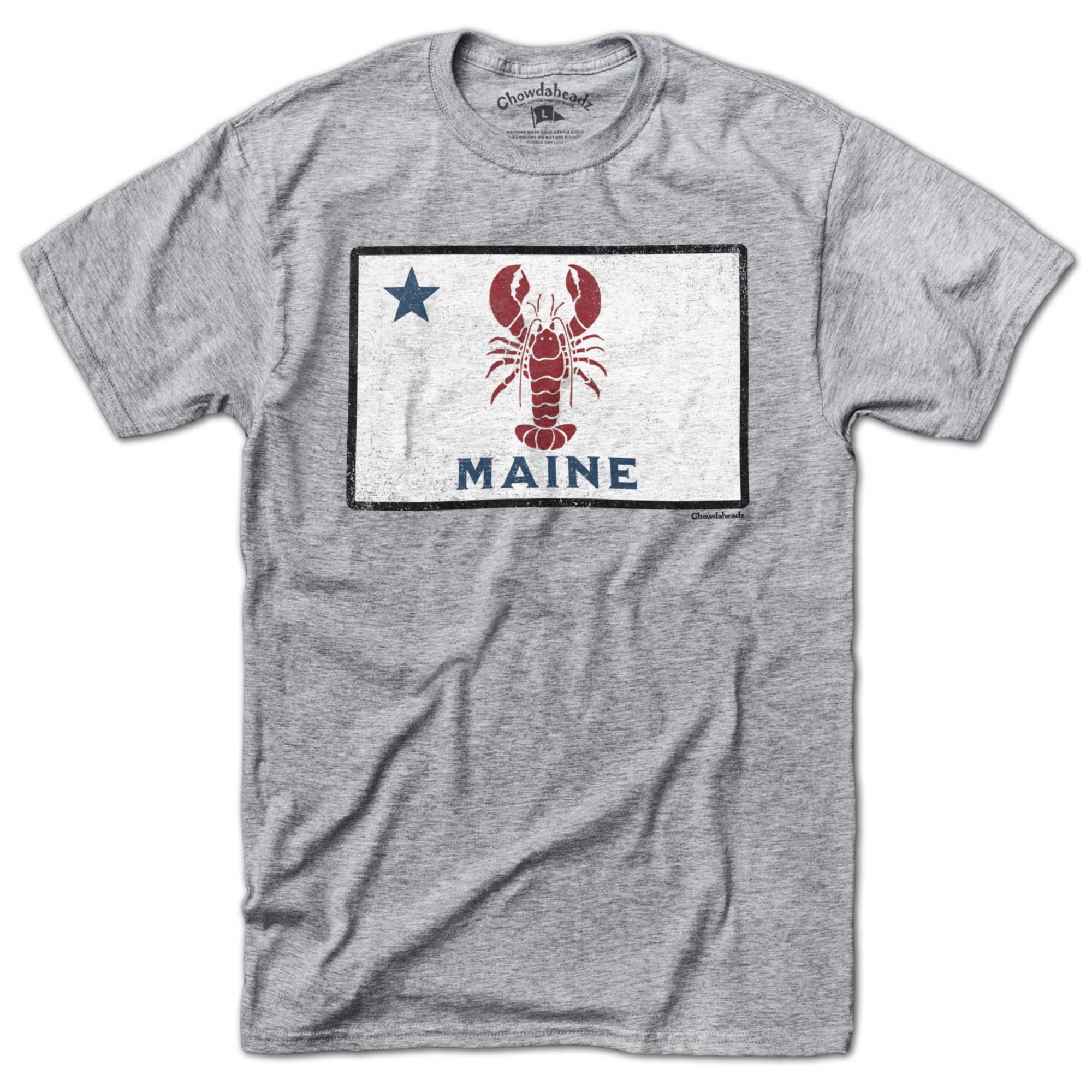 Chowdaheadz Adult Massachusetts Lobster Flag T-Shirt product image