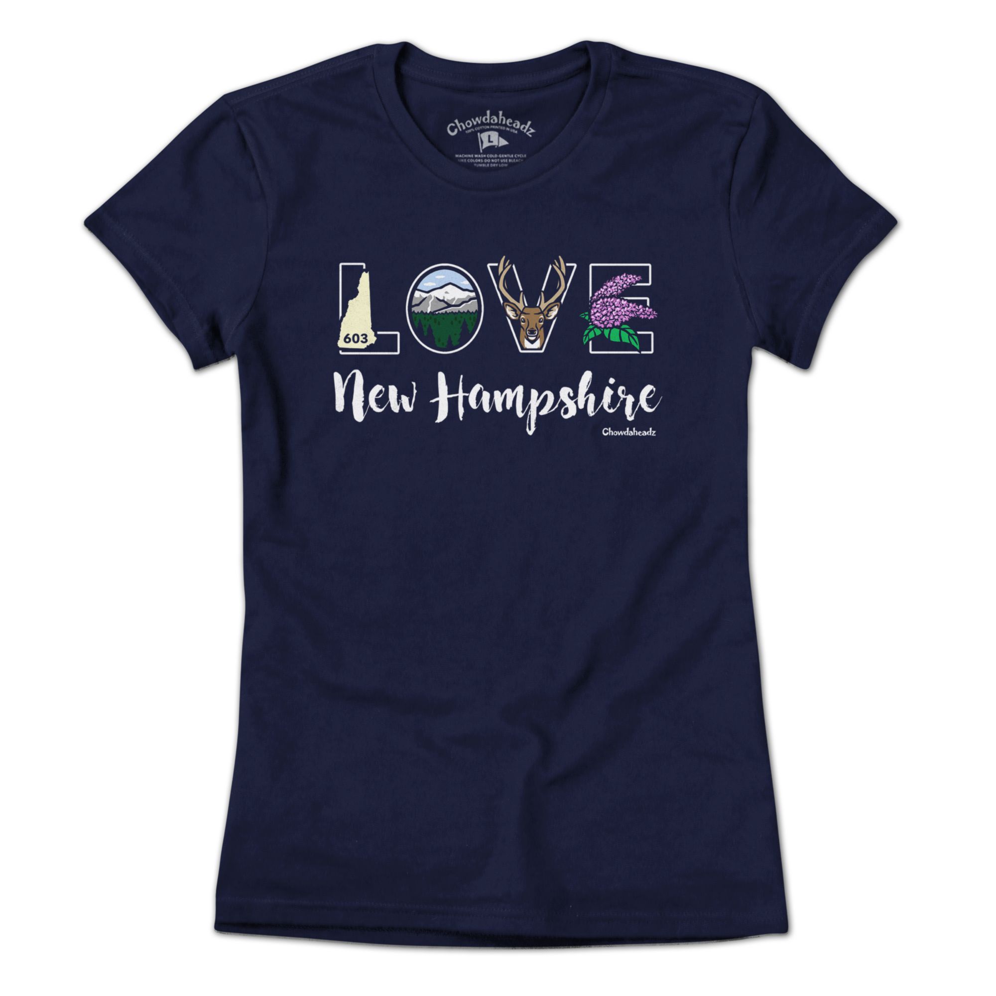Chowdaheadz Women's New Hampshire Love T-Shirt product image