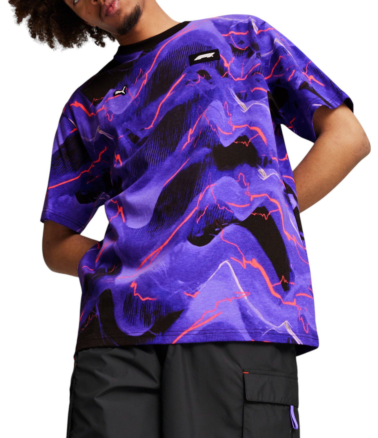 Puma Adult F1 Racing Neon Energy All Over Print Black T-Shirt product image