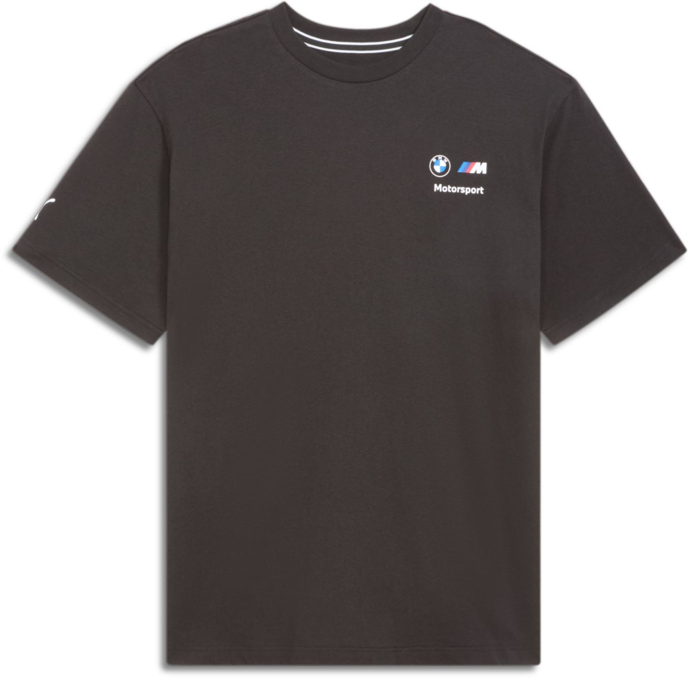 Puma Men s BMW Racing Stacked Logo Black T Shirt Small
