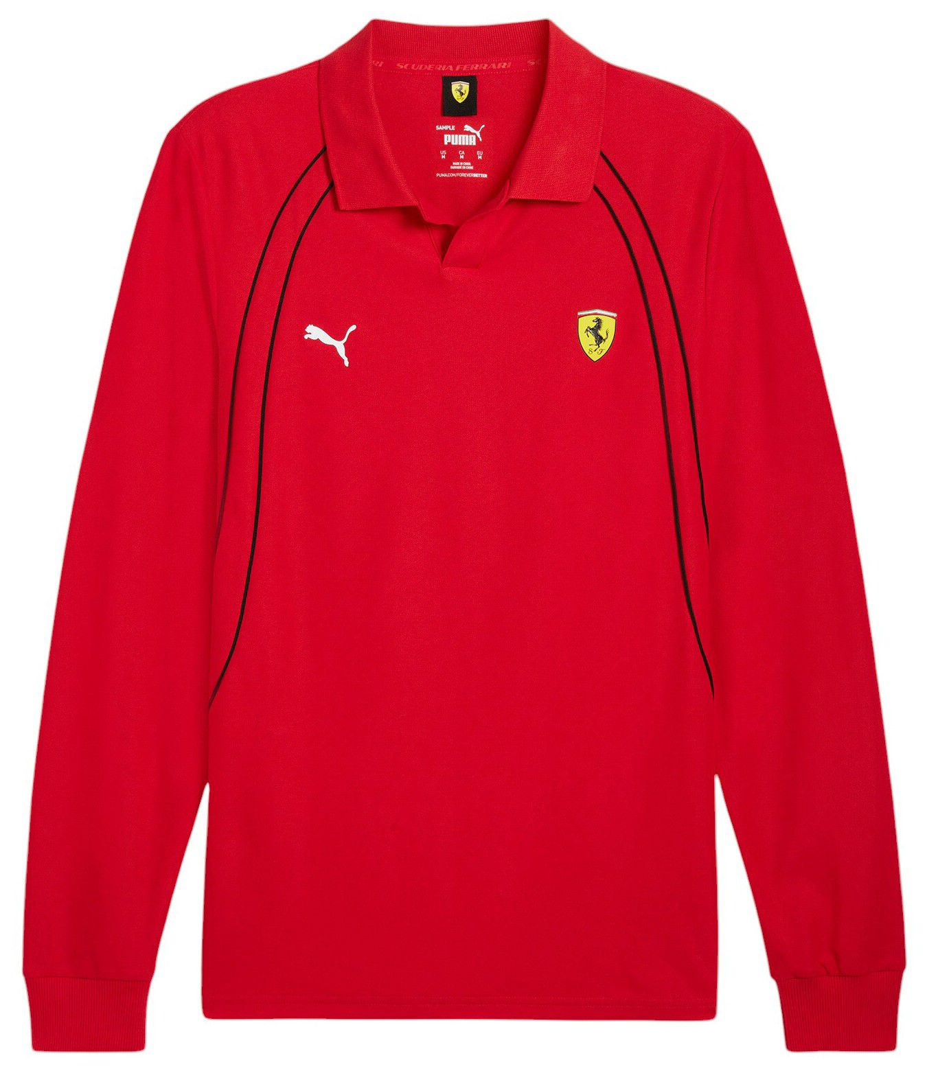 Puma Men's Ferrari Racing Red Long Sleeve Polo product image