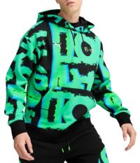 Puma Adult Mercedes Racing Neon All Over Print Black Pullover Hoodie